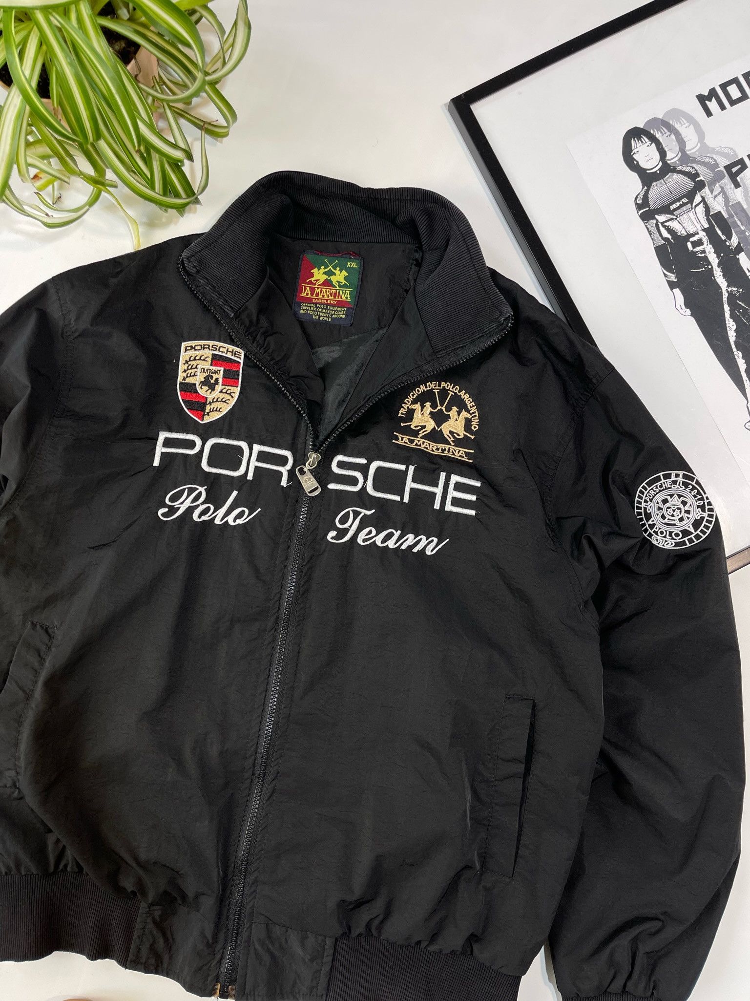 Porsche Design PORSCHE Racing Team Spellout Big Logo Embroidered Size US XL / EU 56 / 4 - 6 Thumbnail