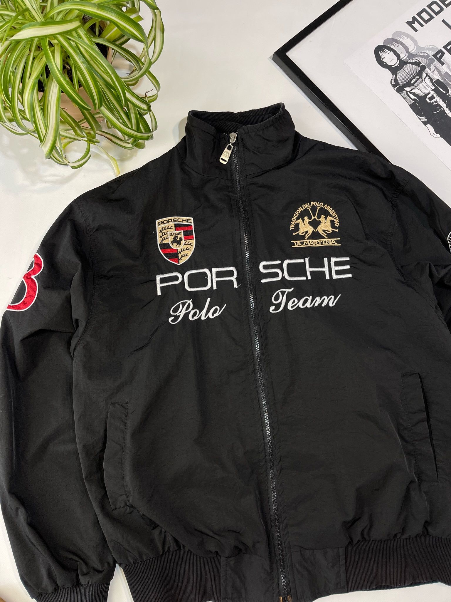 Porsche Design PORSCHE Racing Team Spellout Big Logo Embroidered Size US XL / EU 56 / 4 - 7 Thumbnail