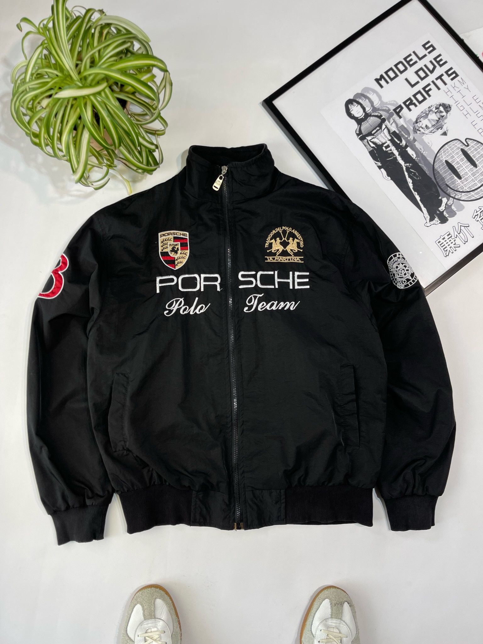 Porsche Design PORSCHE Racing Team Spellout Big Logo Embroidered Size US XL / EU 56 / 4 - 1 Thumbnail