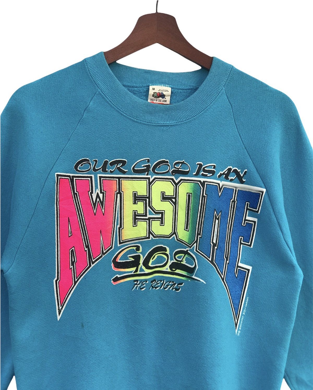 Vintage Sweatshirt Our God Is An Awesome Size US S / EU 44-46 / 1 - 2 Thumbnail