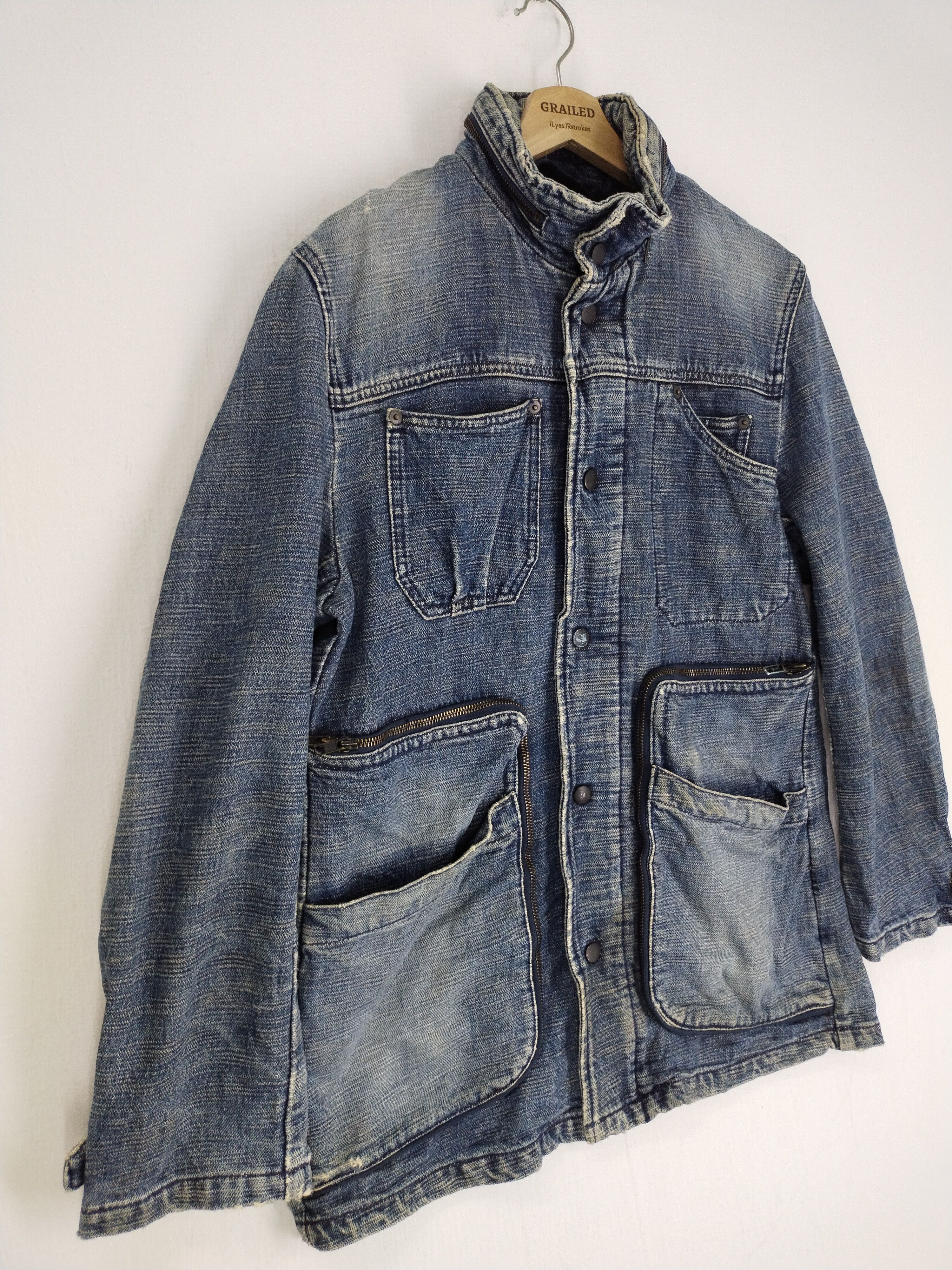ABAHOUSE VINTAGE ABAHOUSE TACTICAL POCKET DENIM JACKET Size US M / EU 48-50 / 2 - 4 Thumbnail