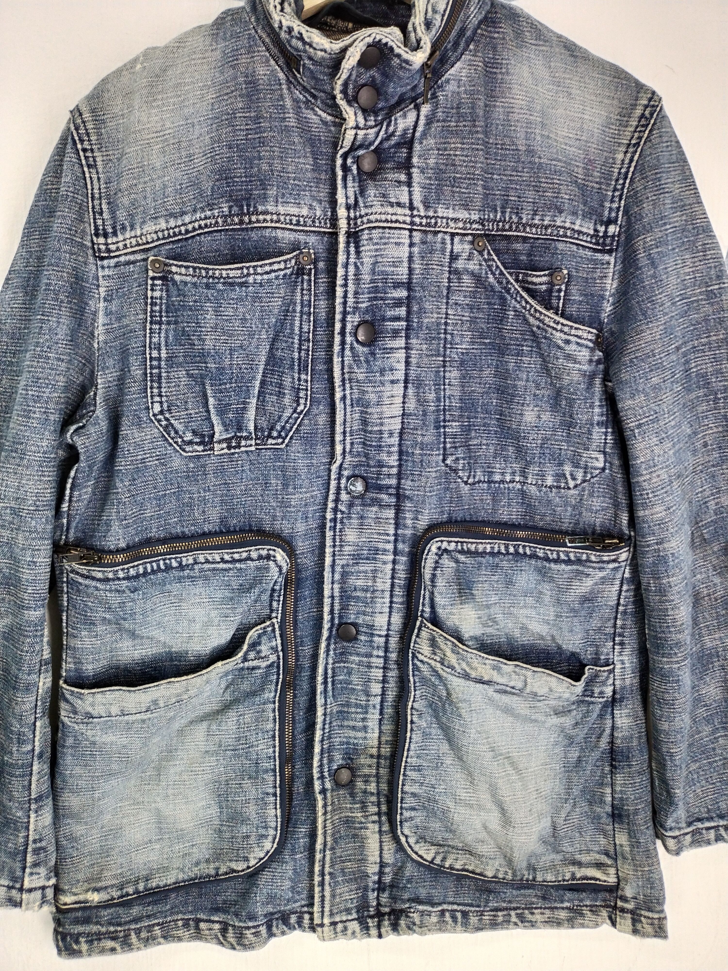 ABAHOUSE VINTAGE ABAHOUSE TACTICAL POCKET DENIM JACKET Size US M / EU 48-50 / 2 - 6 Thumbnail
