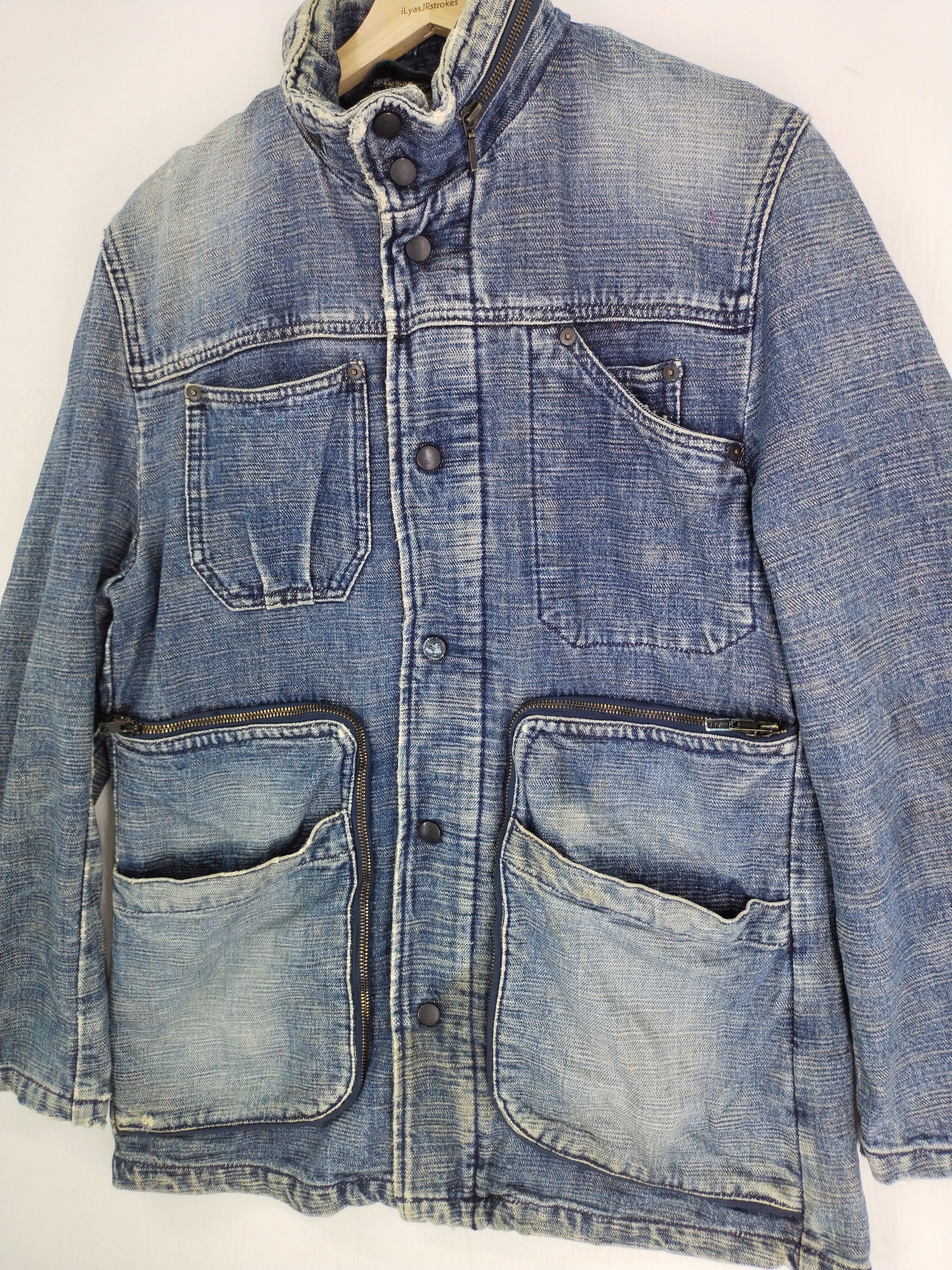 ABAHOUSE VINTAGE ABAHOUSE TACTICAL POCKET DENIM JACKET Size US M / EU 48-50 / 2 - 2 Thumbnail
