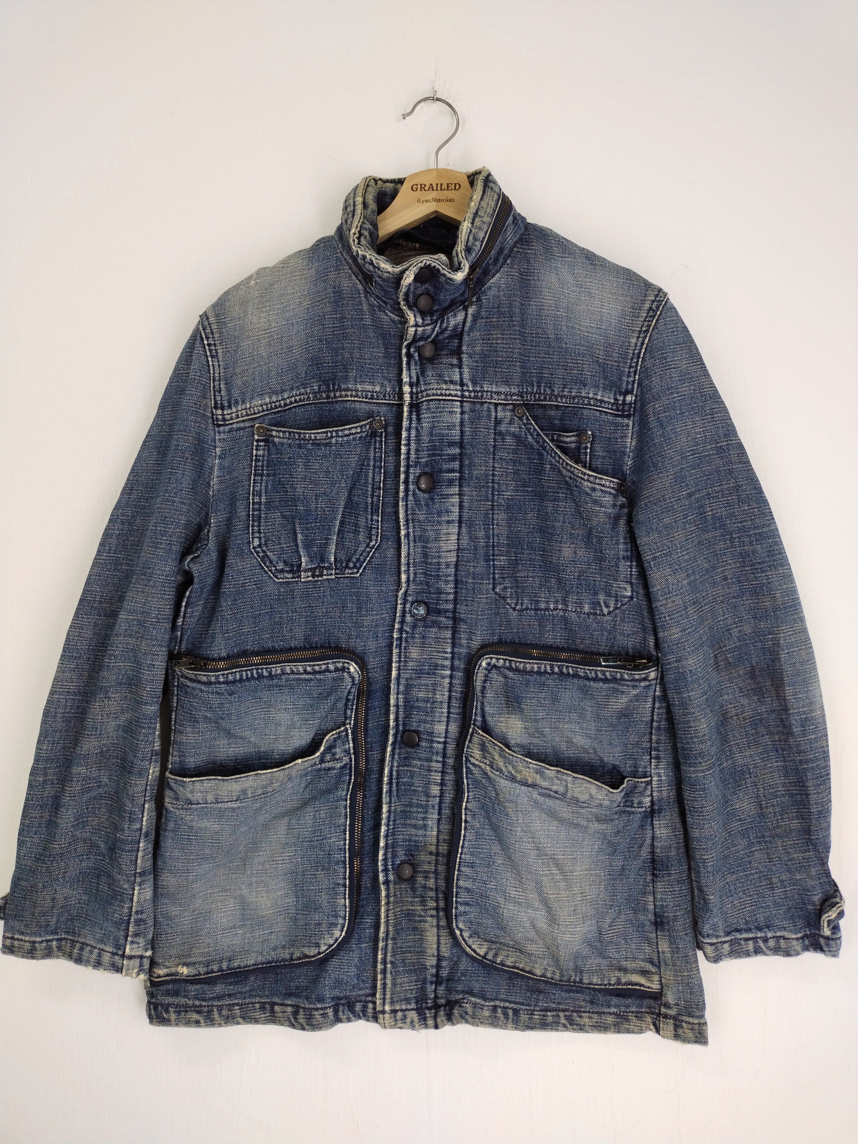 ABAHOUSE VINTAGE ABAHOUSE TACTICAL POCKET DENIM JACKET Size US M / EU 48-50 / 2 - 1 Thumbnail