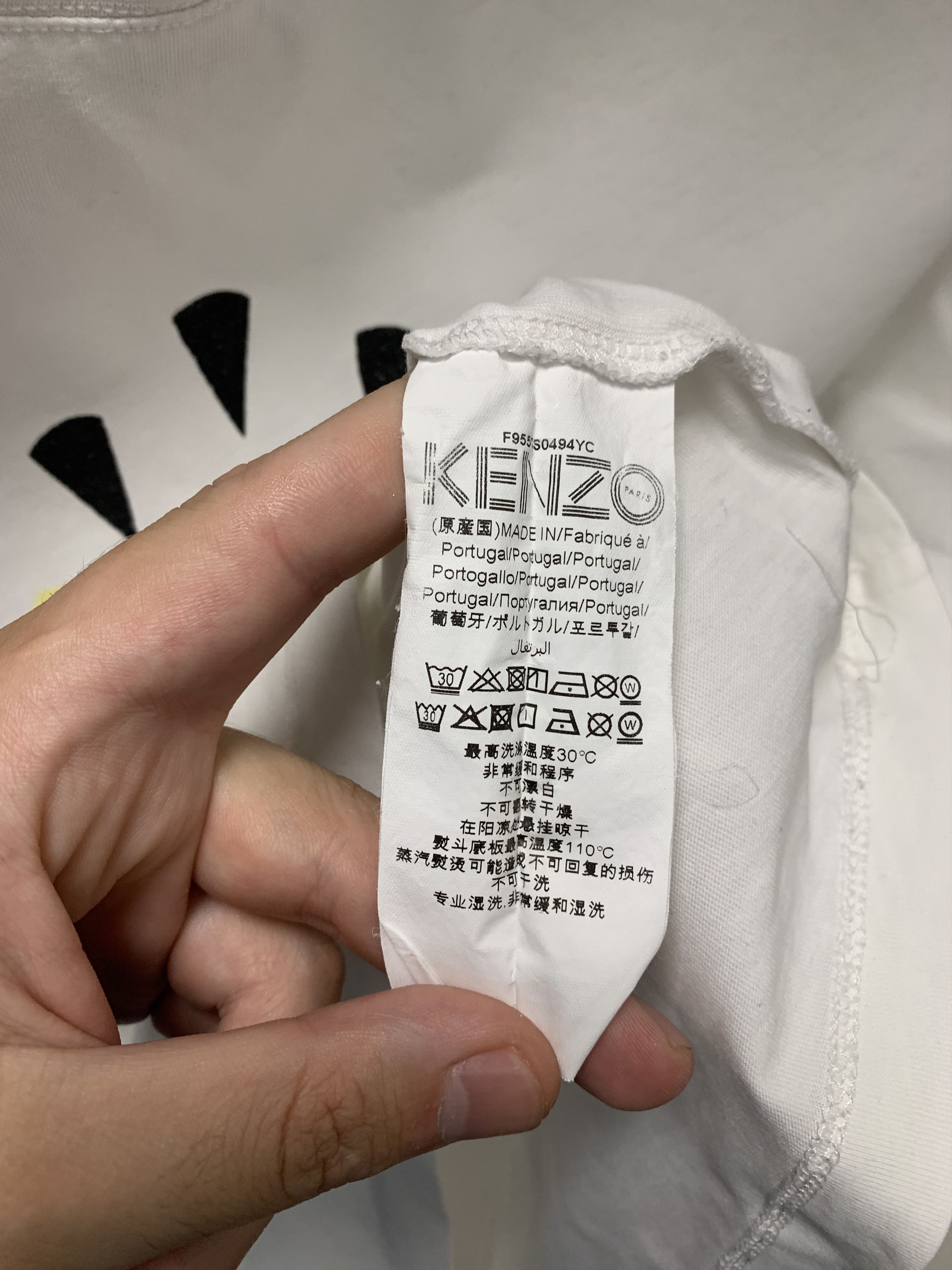 Kenzo Kenzo white t-shirt big logo M size Size US M / EU 48-50 / 2 - 4 Thumbnail