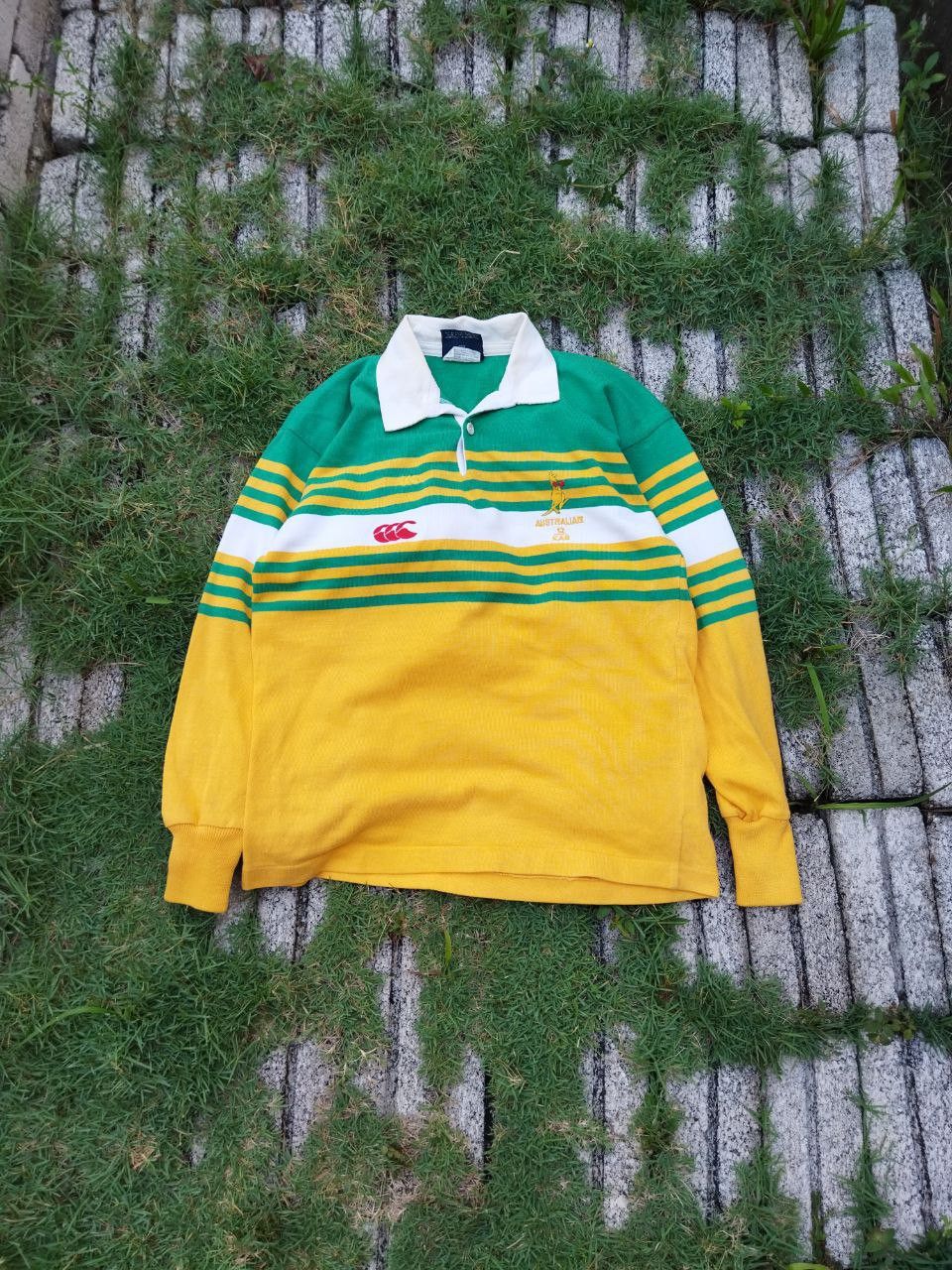 image of Archival Clothing x Canterbury Of New Zealand Vintage Canterbury Australia Rugby Polo Shirt in Gree