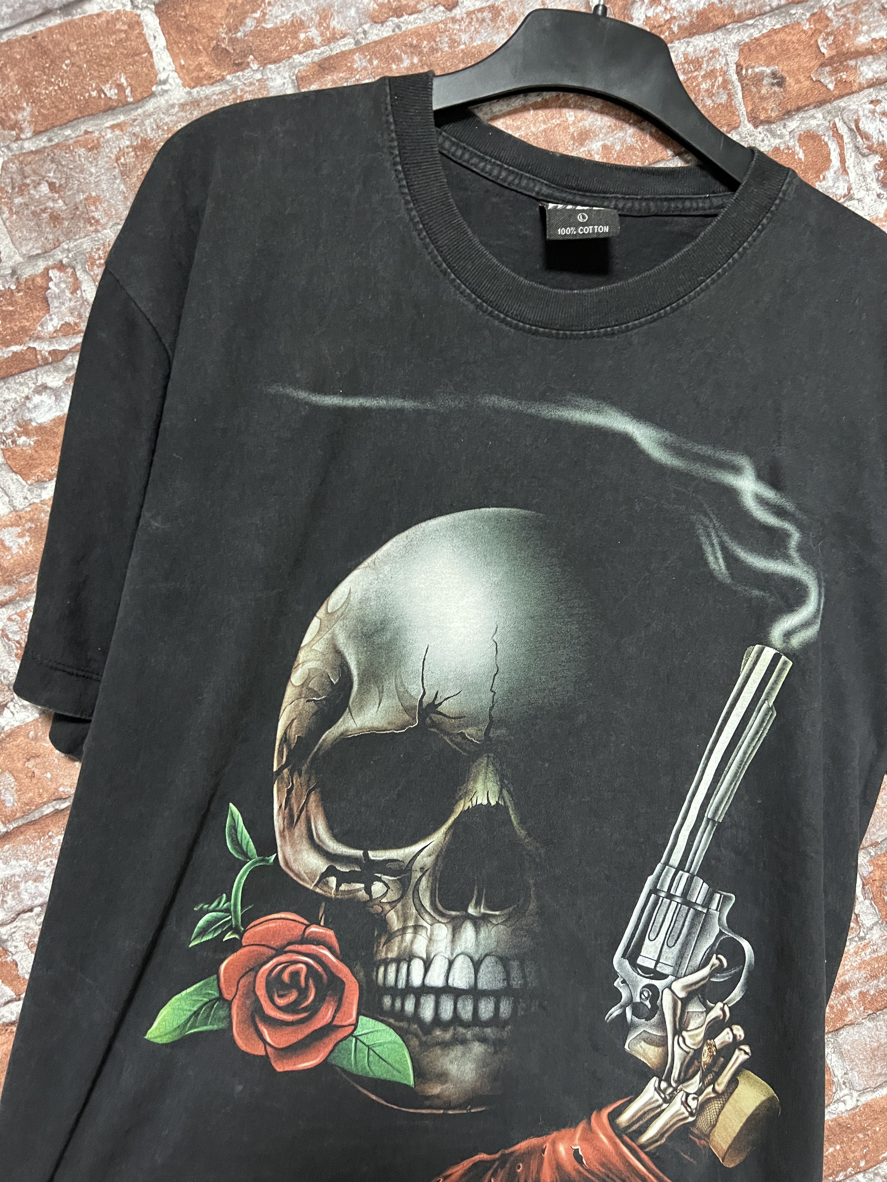 Vintage Vintage 2000s Wild Skull Glow in the dark T-shirt Size US L / EU 52-54 / 3 - 6 Thumbnail