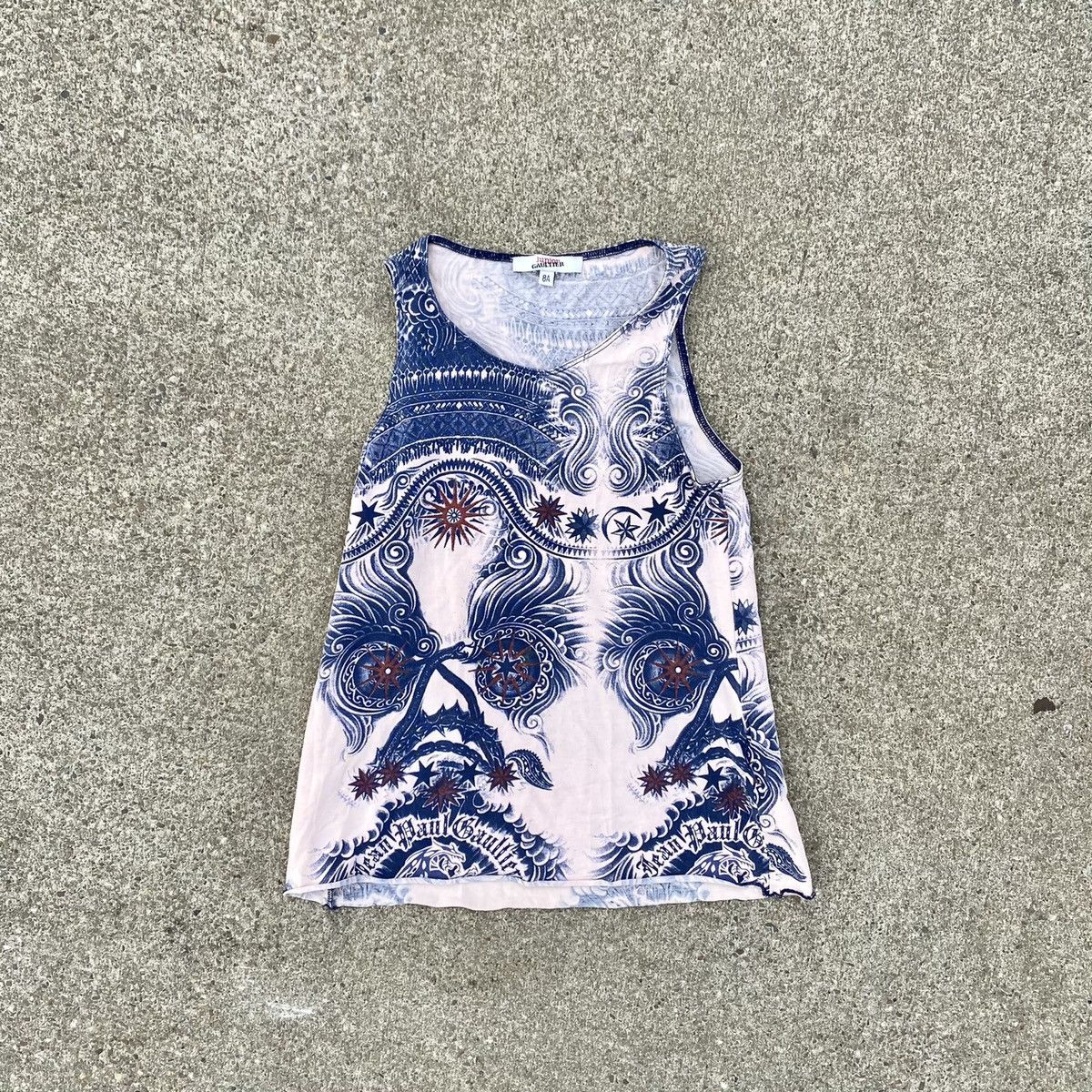 Jean Paul Gaultier Jean Paul Gaultier Junior Tribal Mesh Tanktop Size XS / US 0-2 / IT 36-38 - 1 Thumbnail