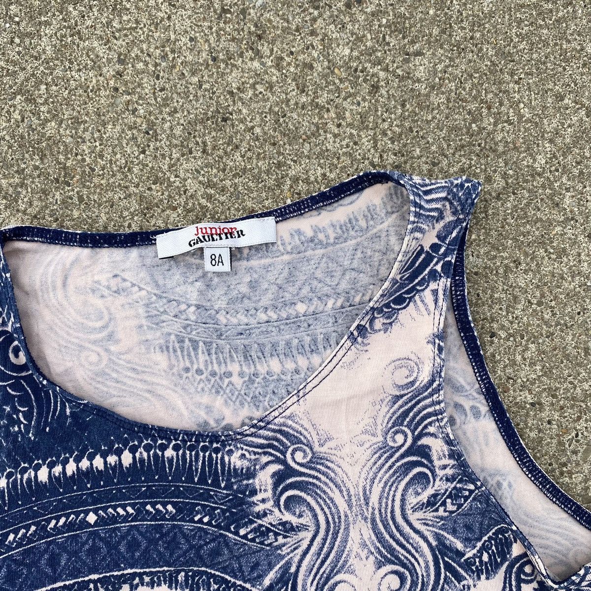 Jean Paul Gaultier Jean Paul Gaultier Junior Tribal Mesh Tanktop Size XS / US 0-2 / IT 36-38 - 2 Thumbnail