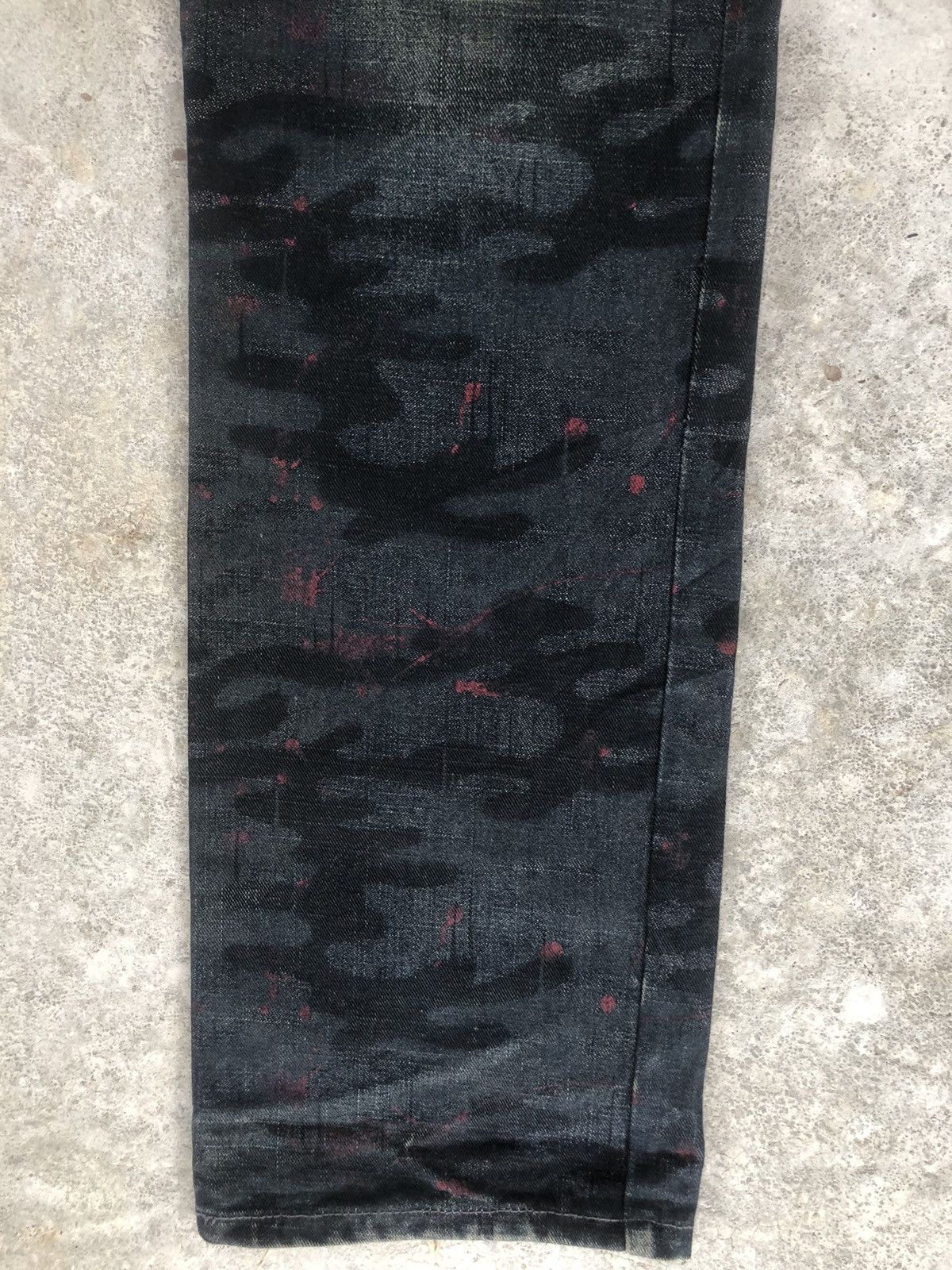 Japanese Brand Japanese Moderm Full Print Jeans Distressed Jeans Splatter Size US 31 - 7 Thumbnail