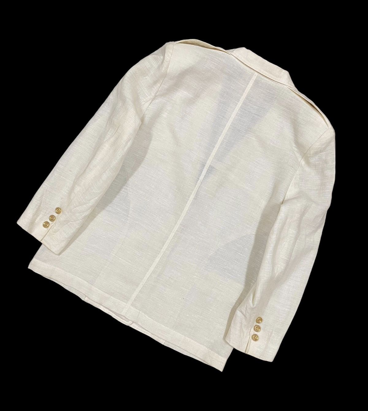 Christian Dior Monsieur Vtg🔥Christian Dior Sports Gold Button Single Breasted Linen Size 38R - 15 Thumbnail