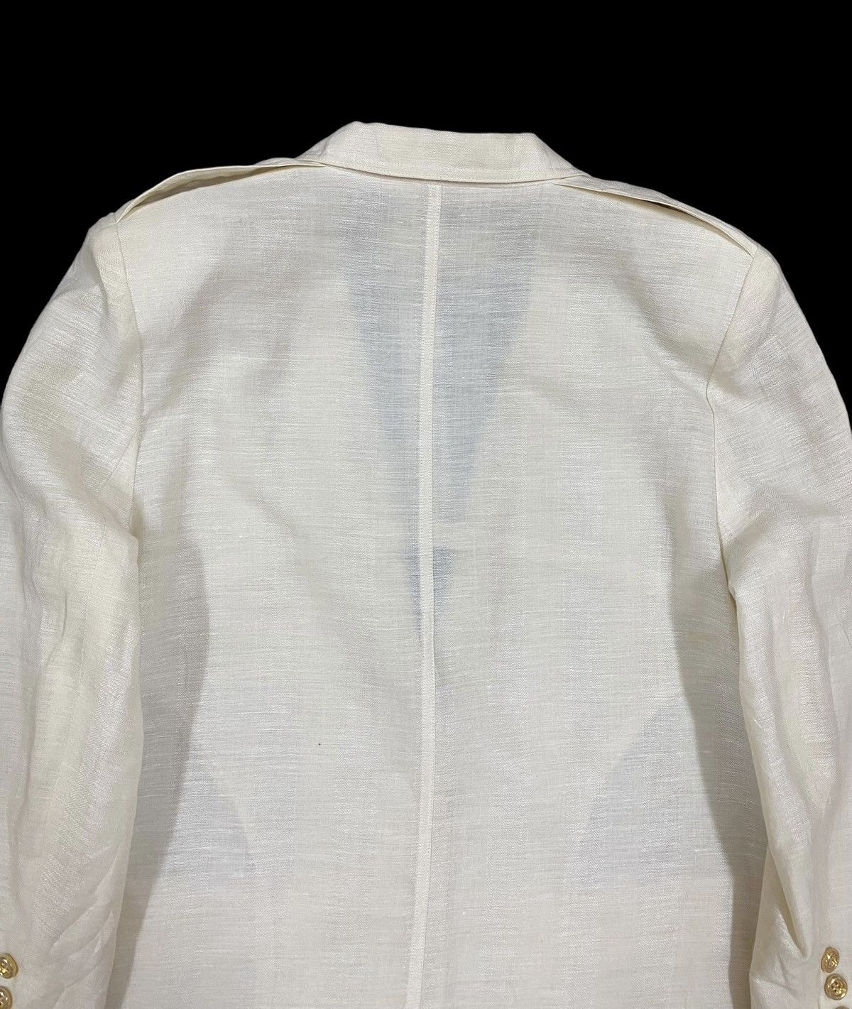 Christian Dior Monsieur Vtg🔥Christian Dior Sports Gold Button Single Breasted Linen Size 38R - 12 Thumbnail