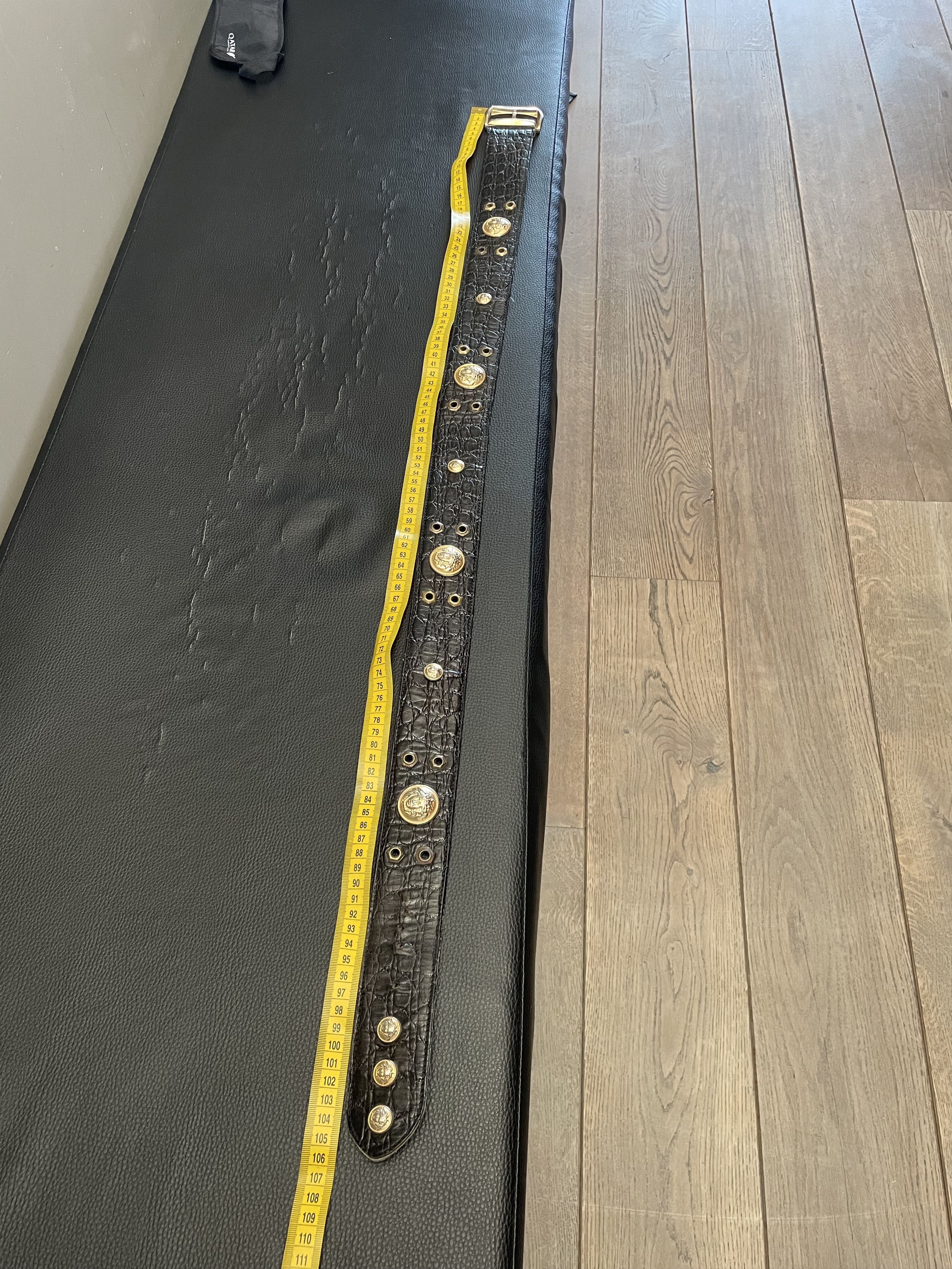 Versace VERY RARE " LEATHER MEDUSA BELT 1987 Size 34 - 13 Thumbnail