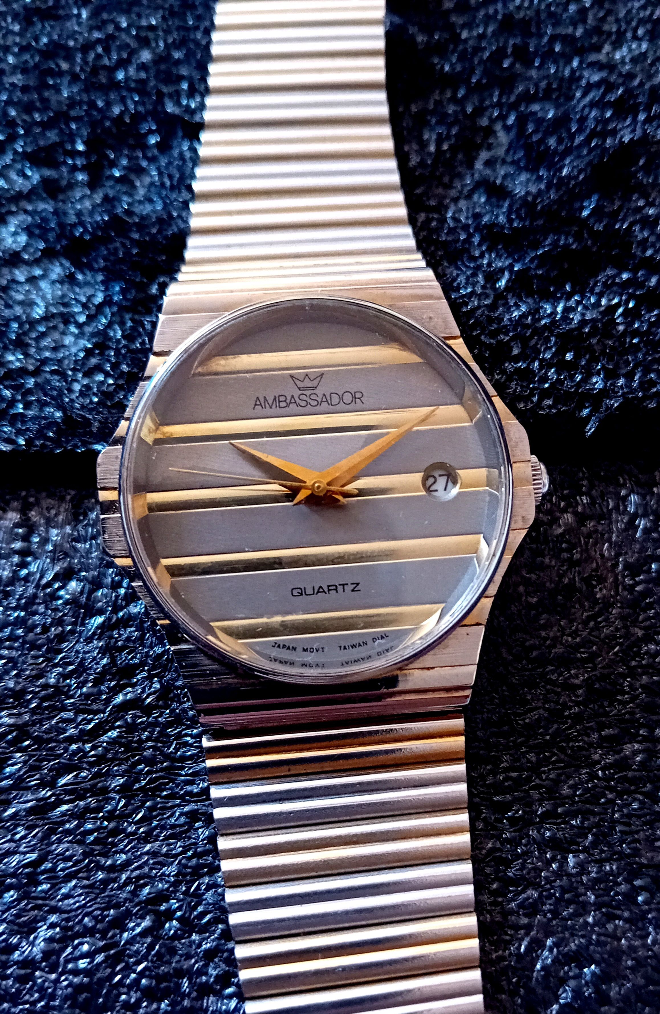Vintage Ambassador Watch Vintage Gold Steel Watch Quartz 1980s Size ONE SIZE - 2 Thumbnail