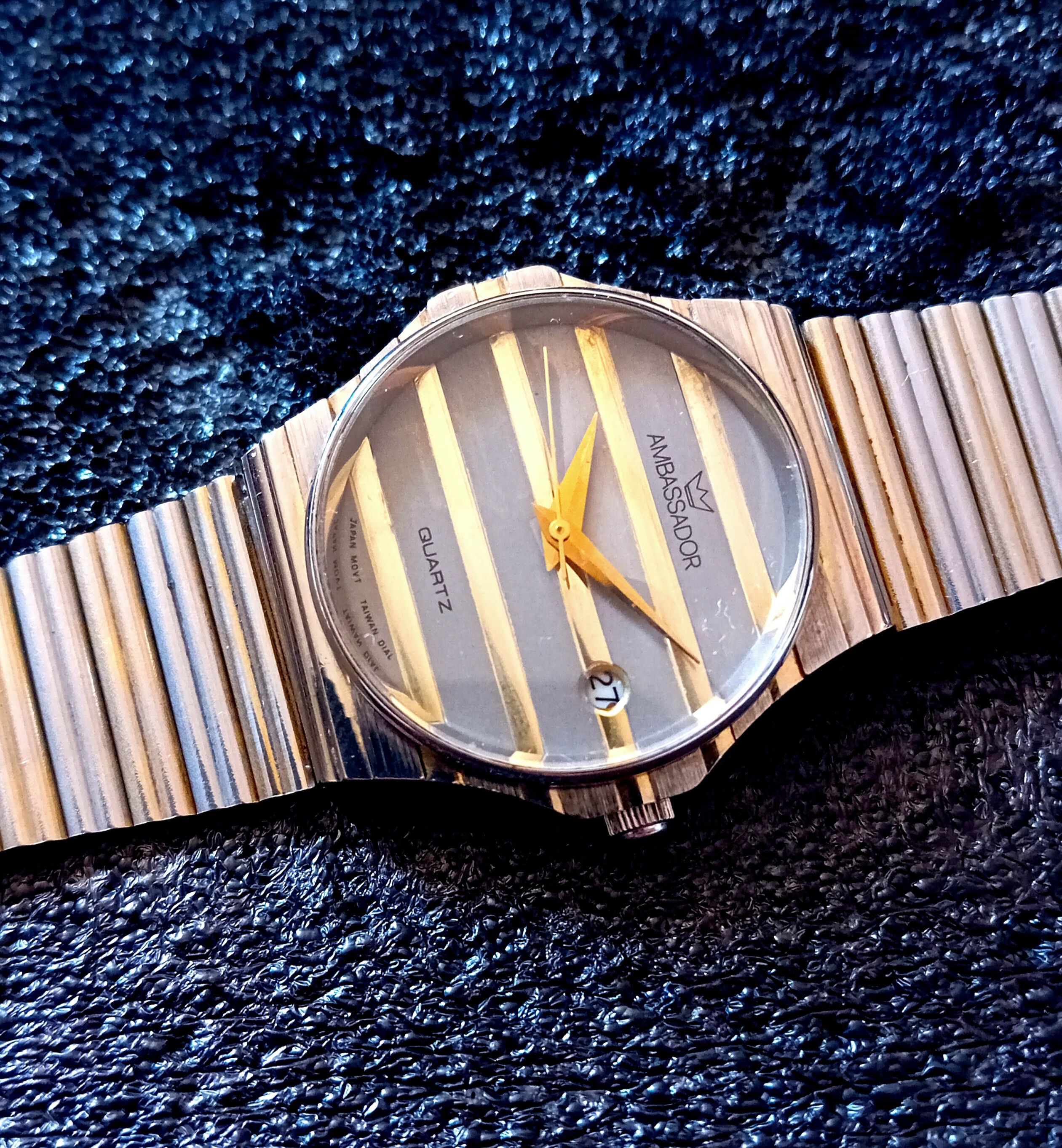 Vintage Ambassador Watch Vintage Gold Steel Watch Quartz 1980s Size ONE SIZE - 1 Thumbnail