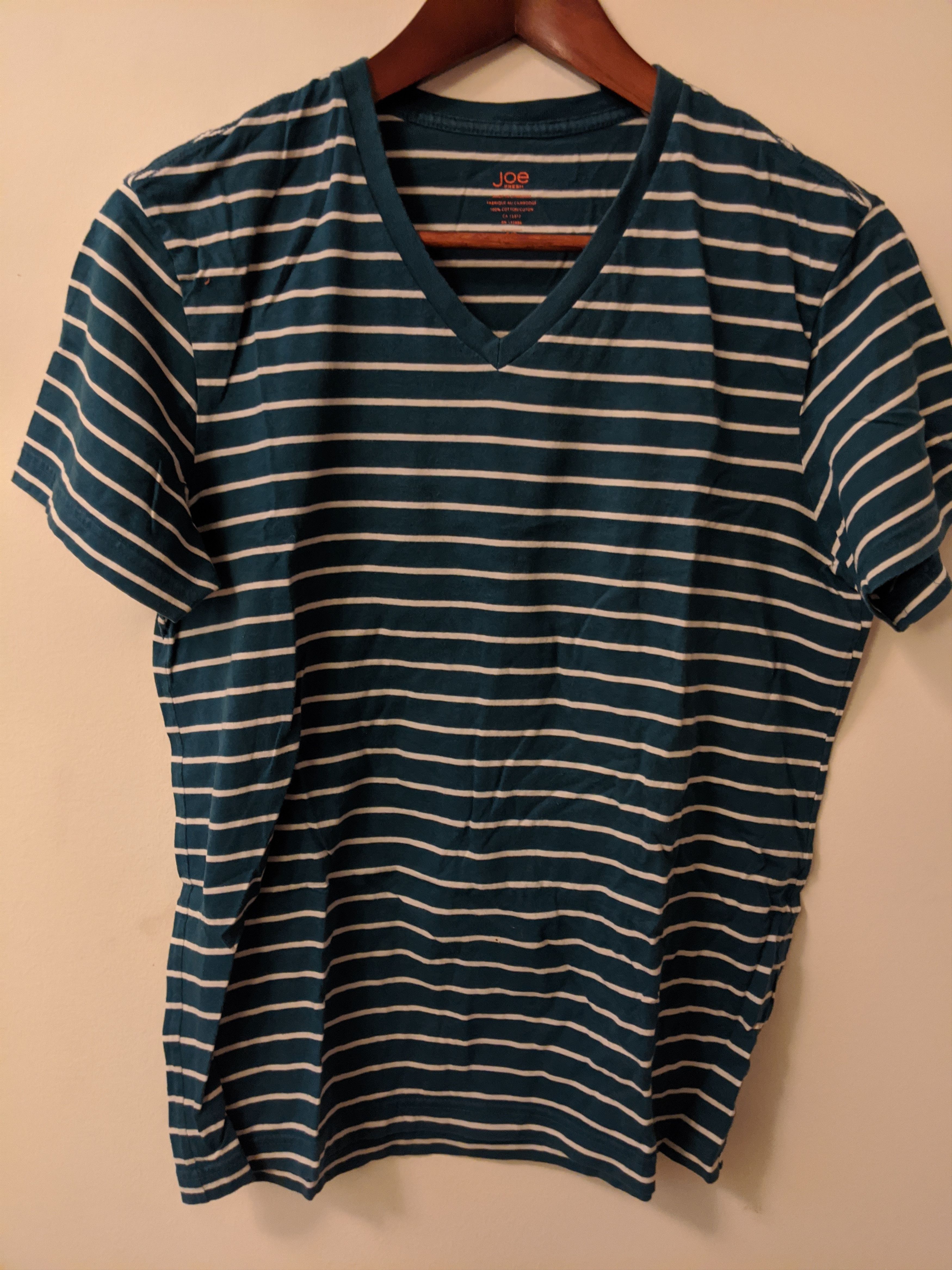 Joe Freshgoods Striped V-Neck T-Shirt Size US S / EU 44-46 / 1 - 1 Preview