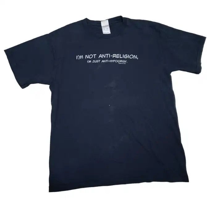 Vintage Vintage 2000s I’m Not Anti Religion Statement T-Shirt Size US L / EU 52-54 / 3 - 1 Thumbnail