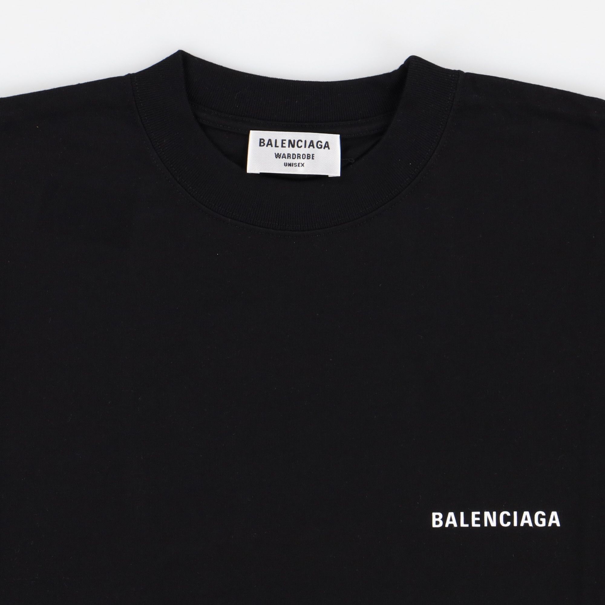 Balenciaga Black Vintage Logo Print Relaxed T-Shirt Size XS / US 0-2 / IT 36-38 - 7 Thumbnail