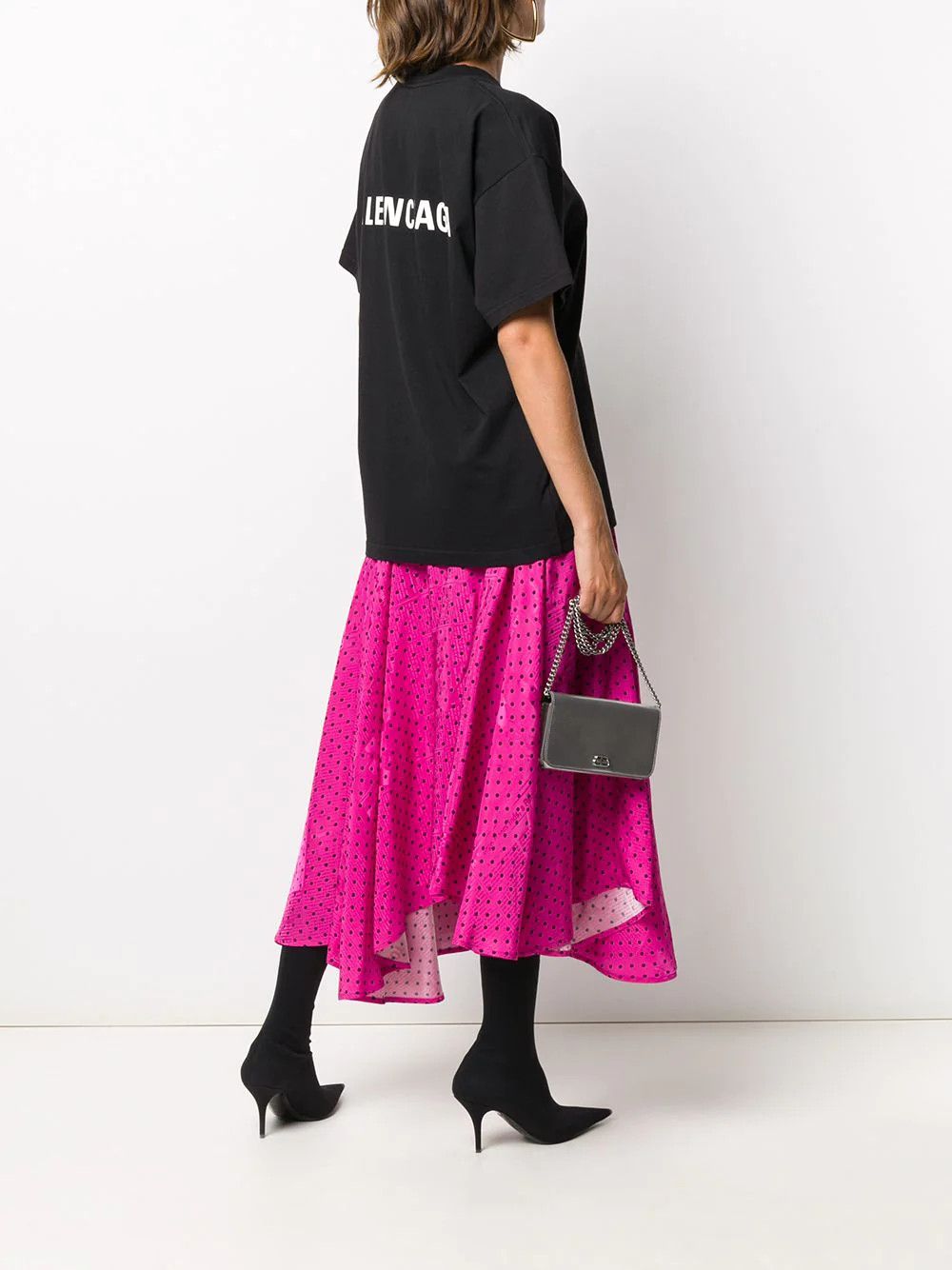Balenciaga Black Vintage Logo Print Relaxed T-Shirt Size XS / US 0-2 / IT 36-38 - 5 Thumbnail