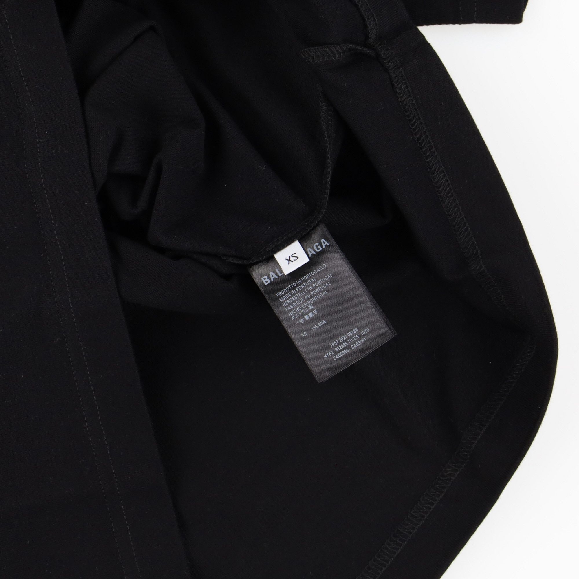 Balenciaga Black Vintage Logo Print Relaxed T-Shirt Size XS / US 0-2 / IT 36-38 - 9 Thumbnail