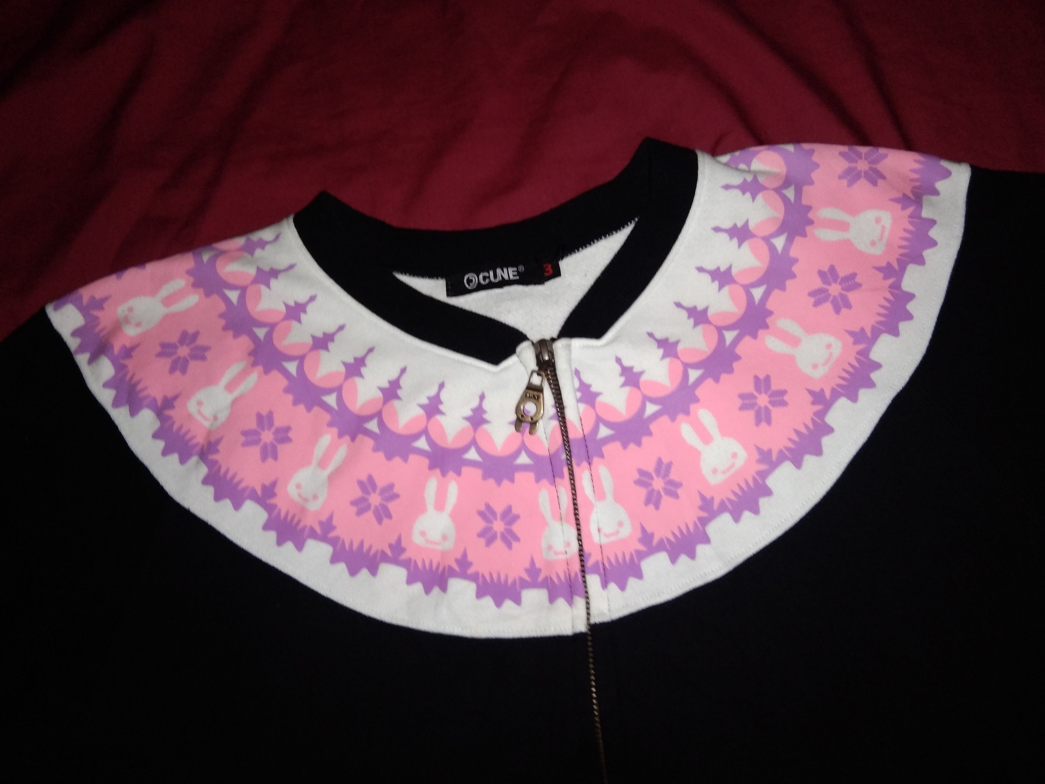 Japanese Brand CUNE Japan sweater jacket ethnic tribal pattern bunny cute Size US L / EU 52-54 / 3 - 1 Thumbnail