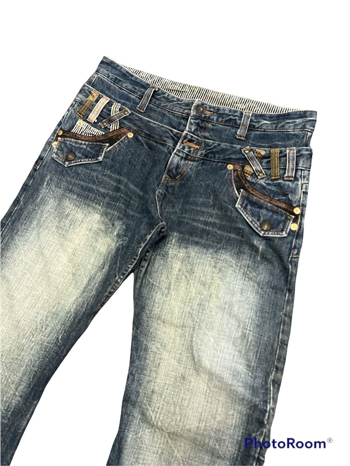 Japanese Brand Japanese Brand Distressed Washer Kurt Kobain Double Waist Size US 30 / EU 46 - 2 Thumbnail