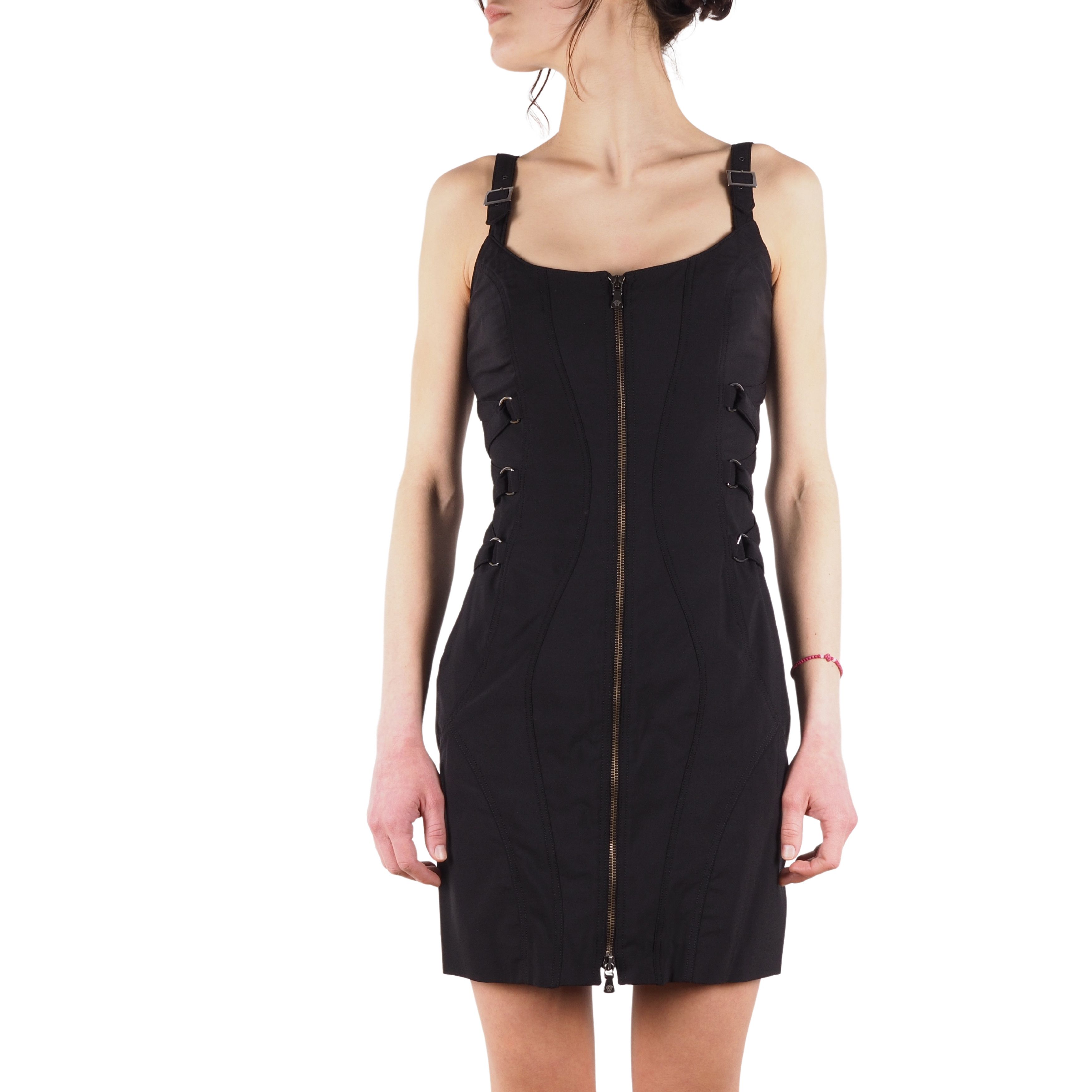 Versace Jeans Couture Versace Jeans Couture Vintage Zip Strap Detail Mini Dress Size M / US 6-8 / IT 42-44 - 1 Thumbnail