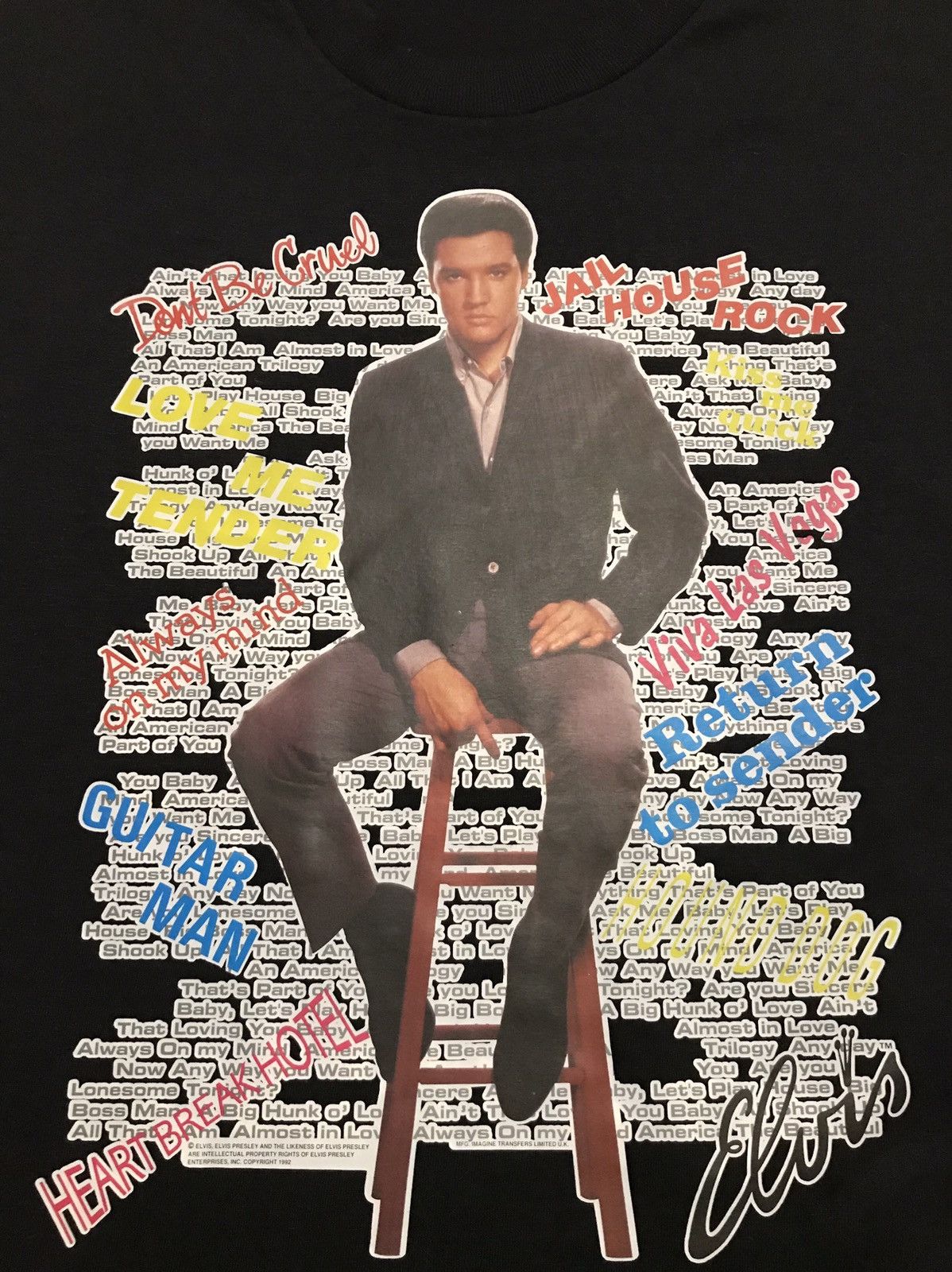 Band Tees Vintage Elvis Presley 1992 Stamp Band Tee Size US L / EU 52-54 / 3 - 2 Thumbnail