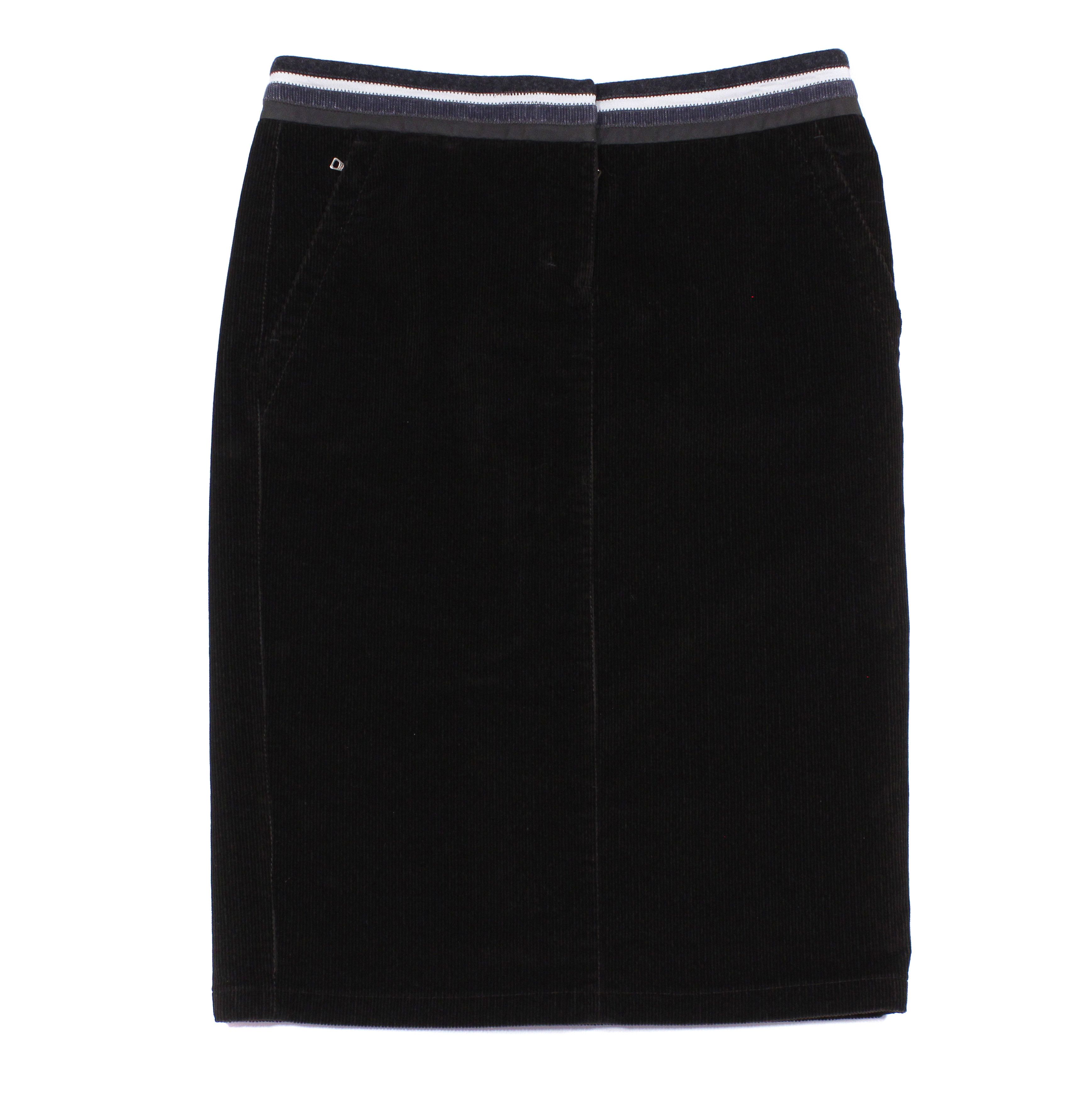 Prada 00S Corduroy Skirt Vintage Size 27" / US 4 / IT 40 - 1 Thumbnail