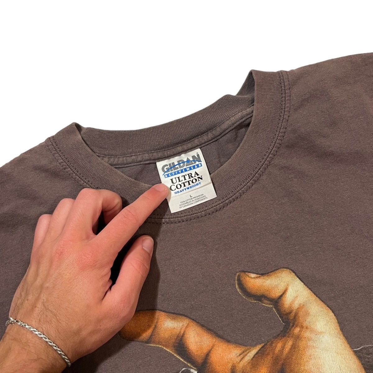 Gildan × Vintage 90s Jesus Stop Doubting & Believe Tee Size US L / EU 52-54 / 3 - 3 Thumbnail