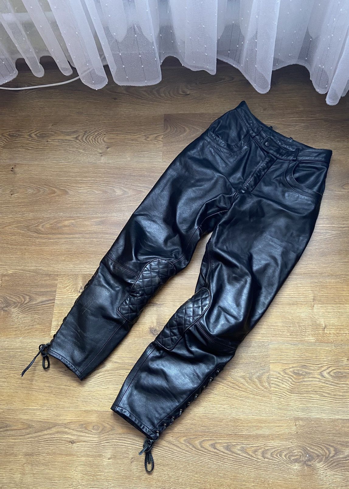 Vintage Vintage leather pants moto rare y2k Size US 34 / EU 50 - 1 Thumbnail