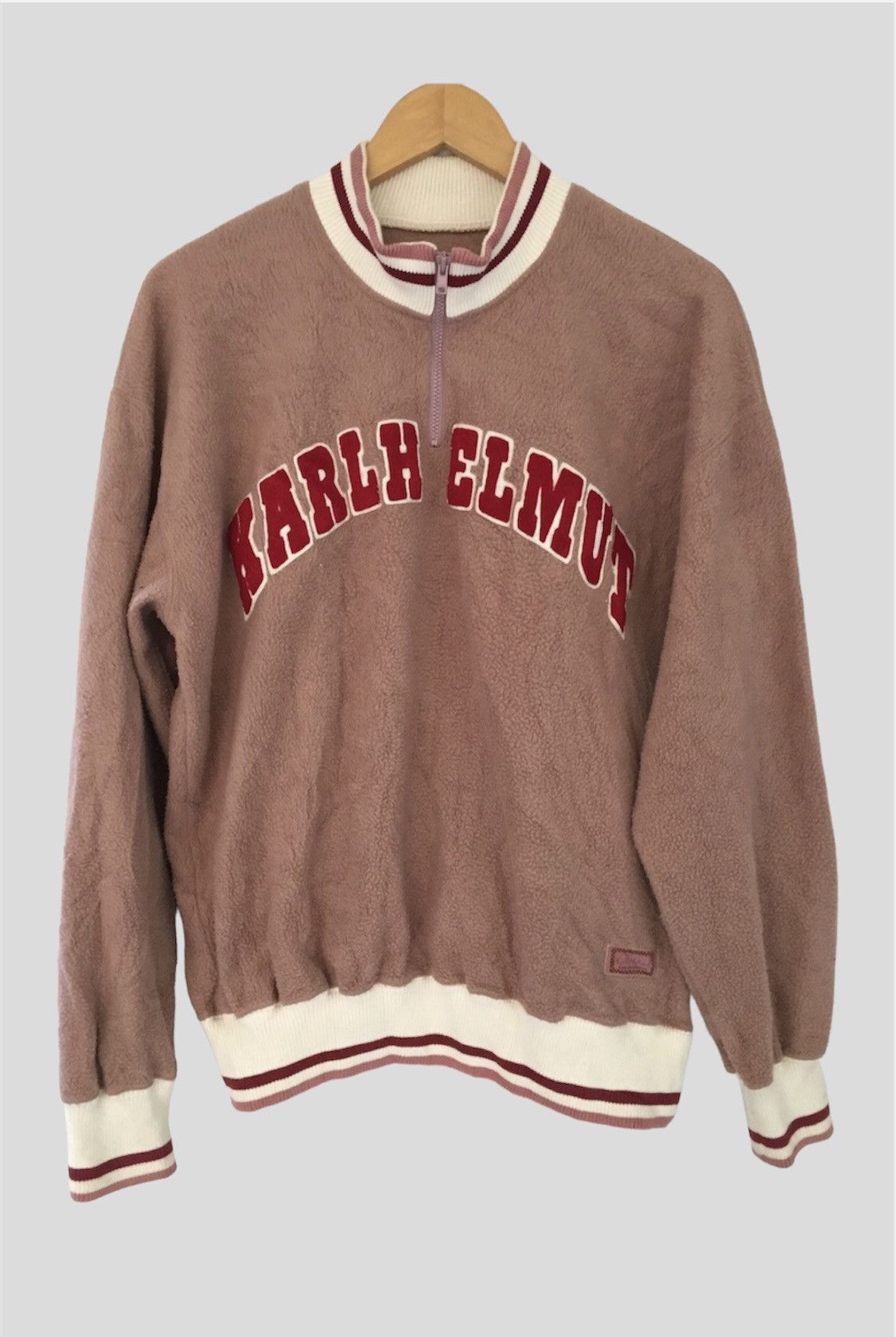 Japanese Brand Vintage Karl Helmut Quarter Zipper Fleece Jacket Size US L / EU 52-54 / 3 - 1 Thumbnail