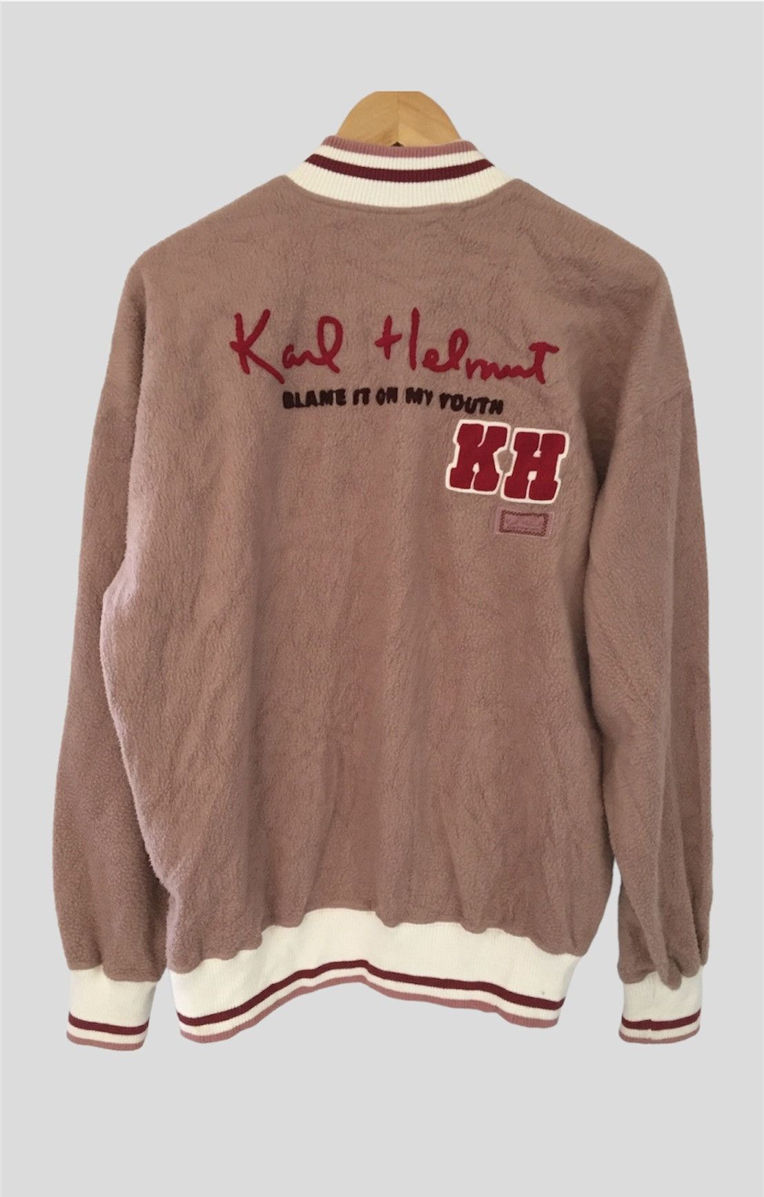 Japanese Brand Vintage Karl Helmut Quarter Zipper Fleece Jacket Size US L / EU 52-54 / 3 - 2 Thumbnail