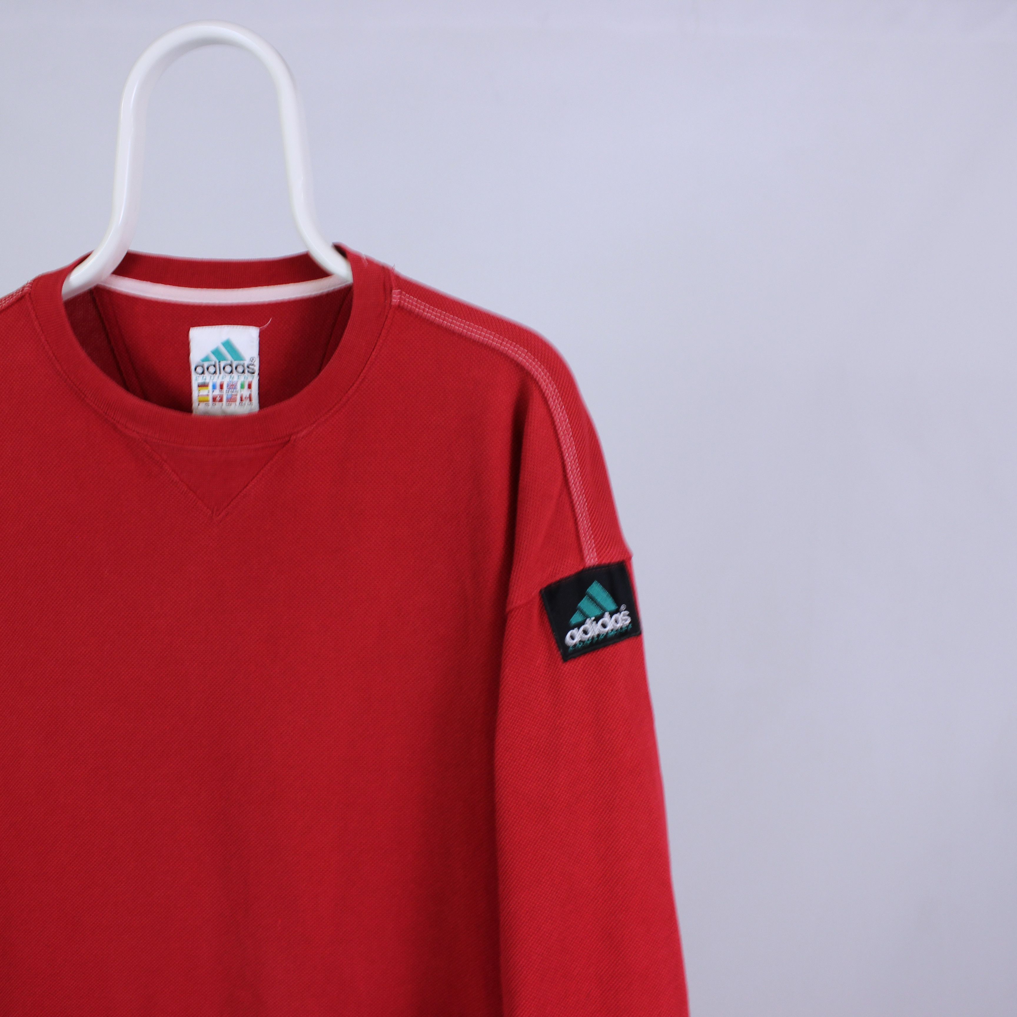 Adidas Vintage EQT Equipment Adidas sweatshirt rarity logo red Size US XL / EU 56 / 4 - 2 Thumbnail
