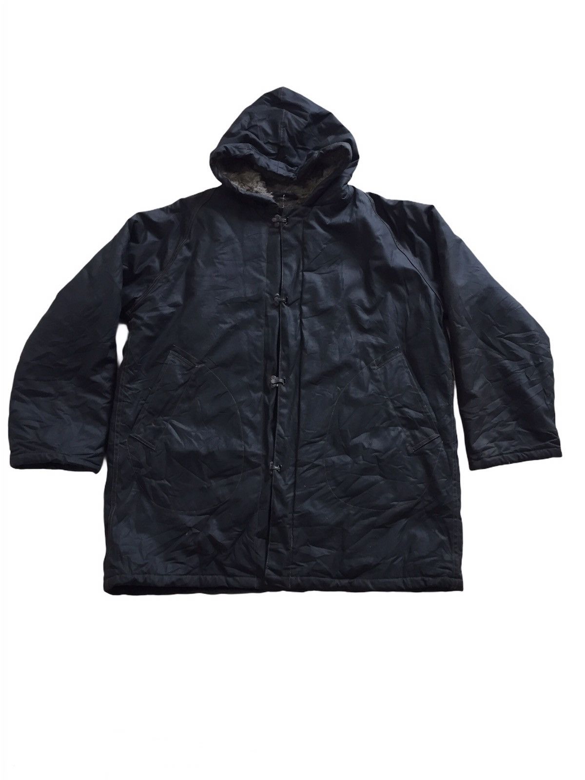 Beams Plus Vintage Beams Wax Black Jacket With Hook Fastener Size US M / EU 48-50 / 2 - 1 Thumbnail