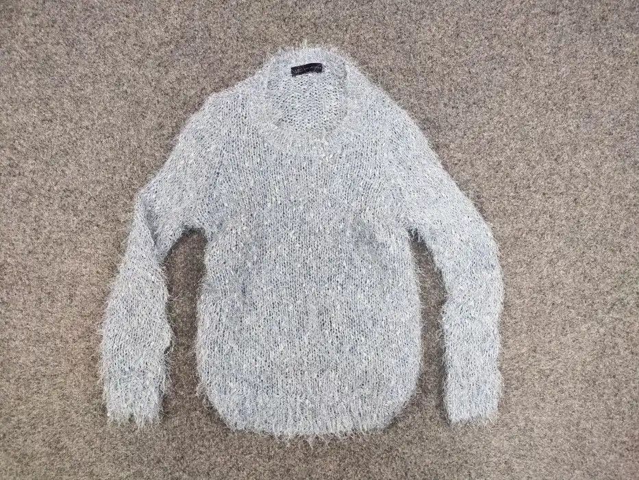 Japanese Brand Vintage 90's Japanese Blue Mohair Style Fuzzy Sweater Hype Size M / US 6-8 / IT 42-44 - 5 Thumbnail