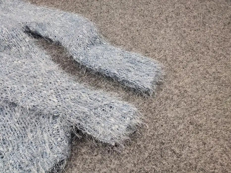 Japanese Brand Vintage 90's Japanese Blue Mohair Style Fuzzy Sweater Hype Size M / US 6-8 / IT 42-44 - 7 Thumbnail