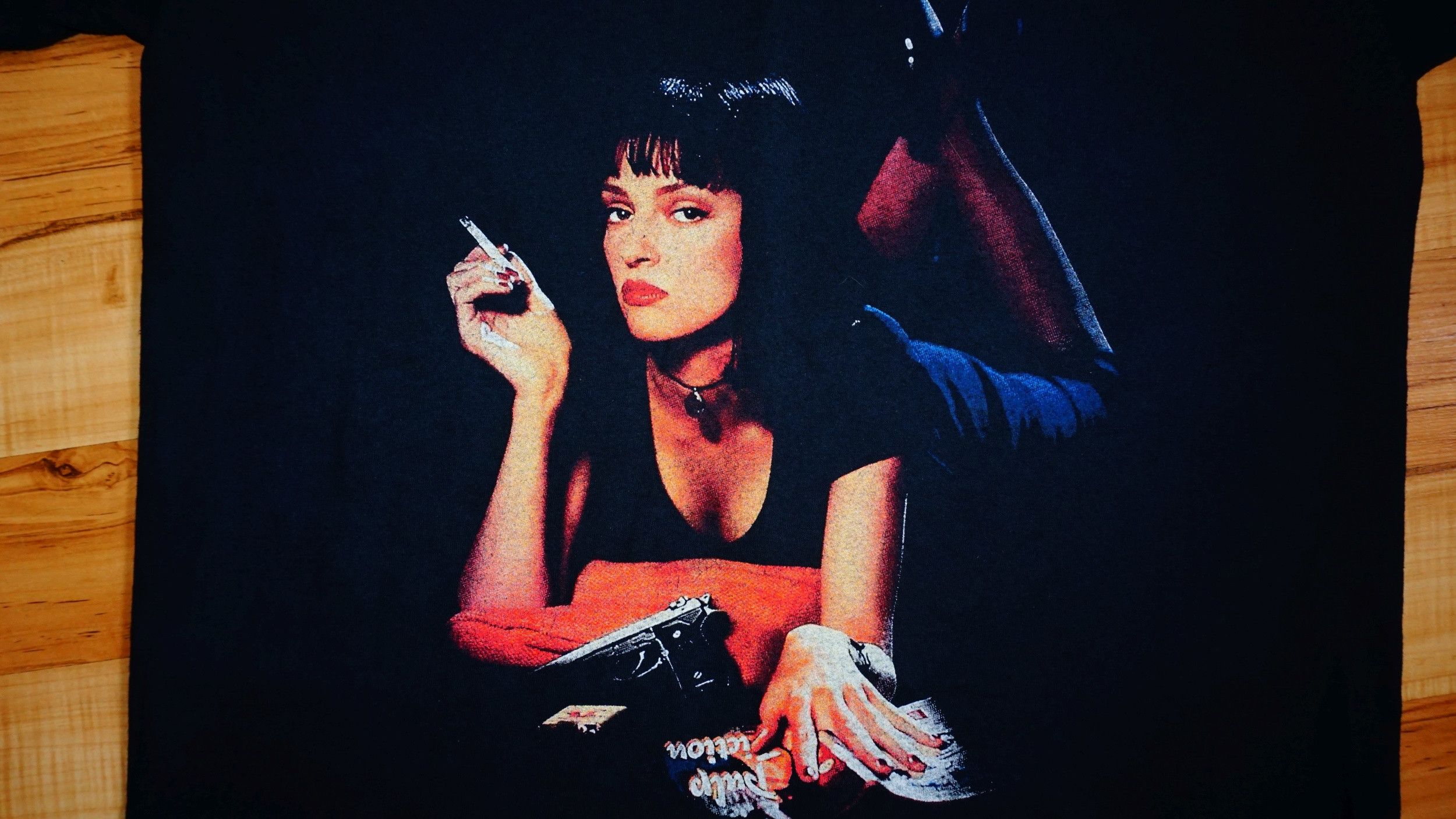 Vintage Pulp Fiction Mia Wallace Uma Thurman Official Tshirt Size US L / EU 52-54 / 3 - 4 Thumbnail