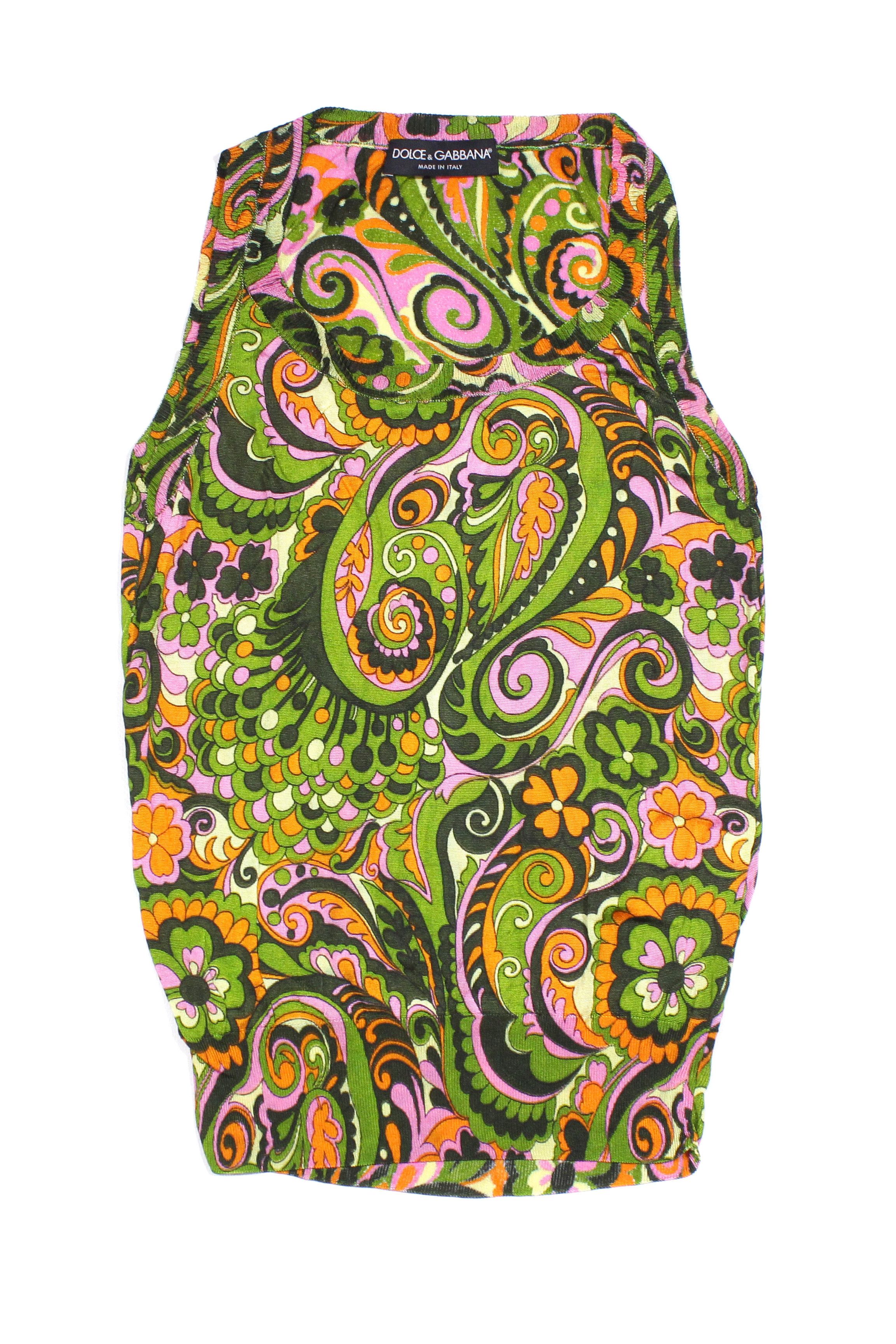 Dolce & Gabbana Flowers All Over Tank Top Size S / US 4 / IT 40 - 1 Thumbnail
