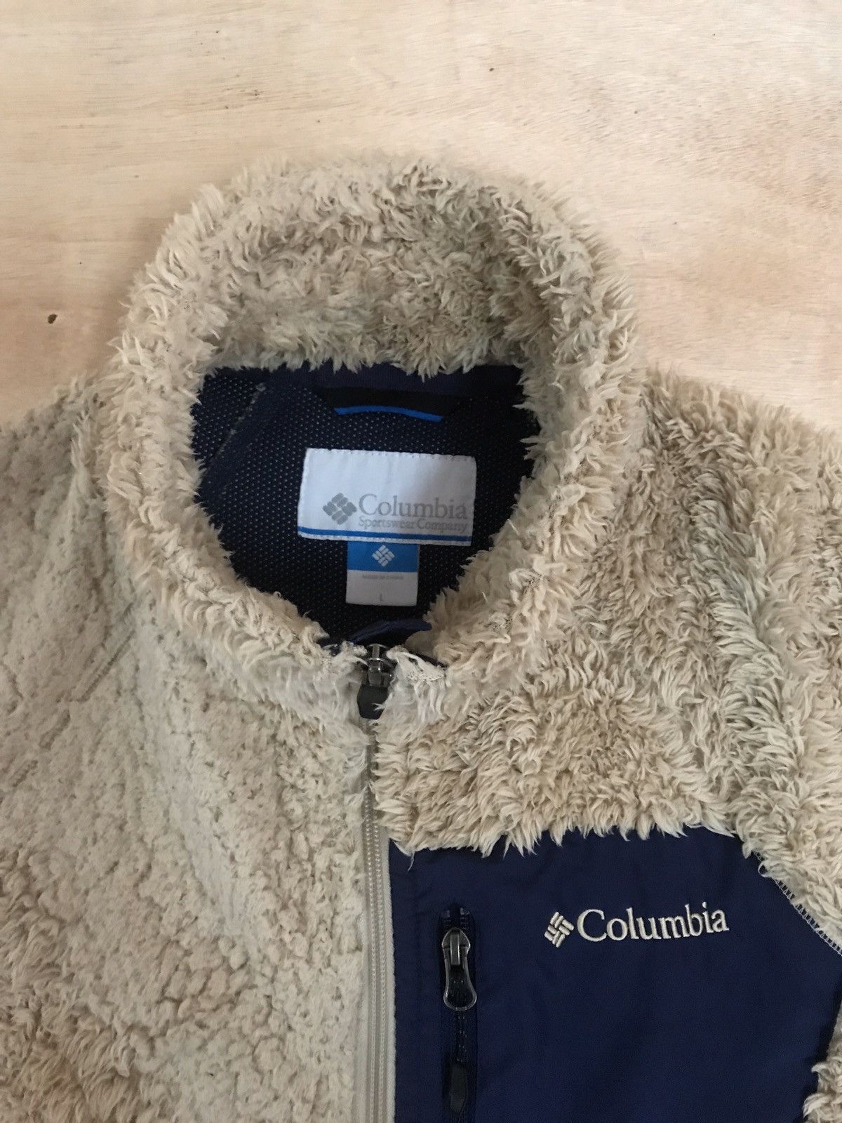 Columbia × Japanese Brand × Vintage Flecee Sherpa Sweather Zipper Size US L / EU 52-54 / 3 - 8 Thumbnail