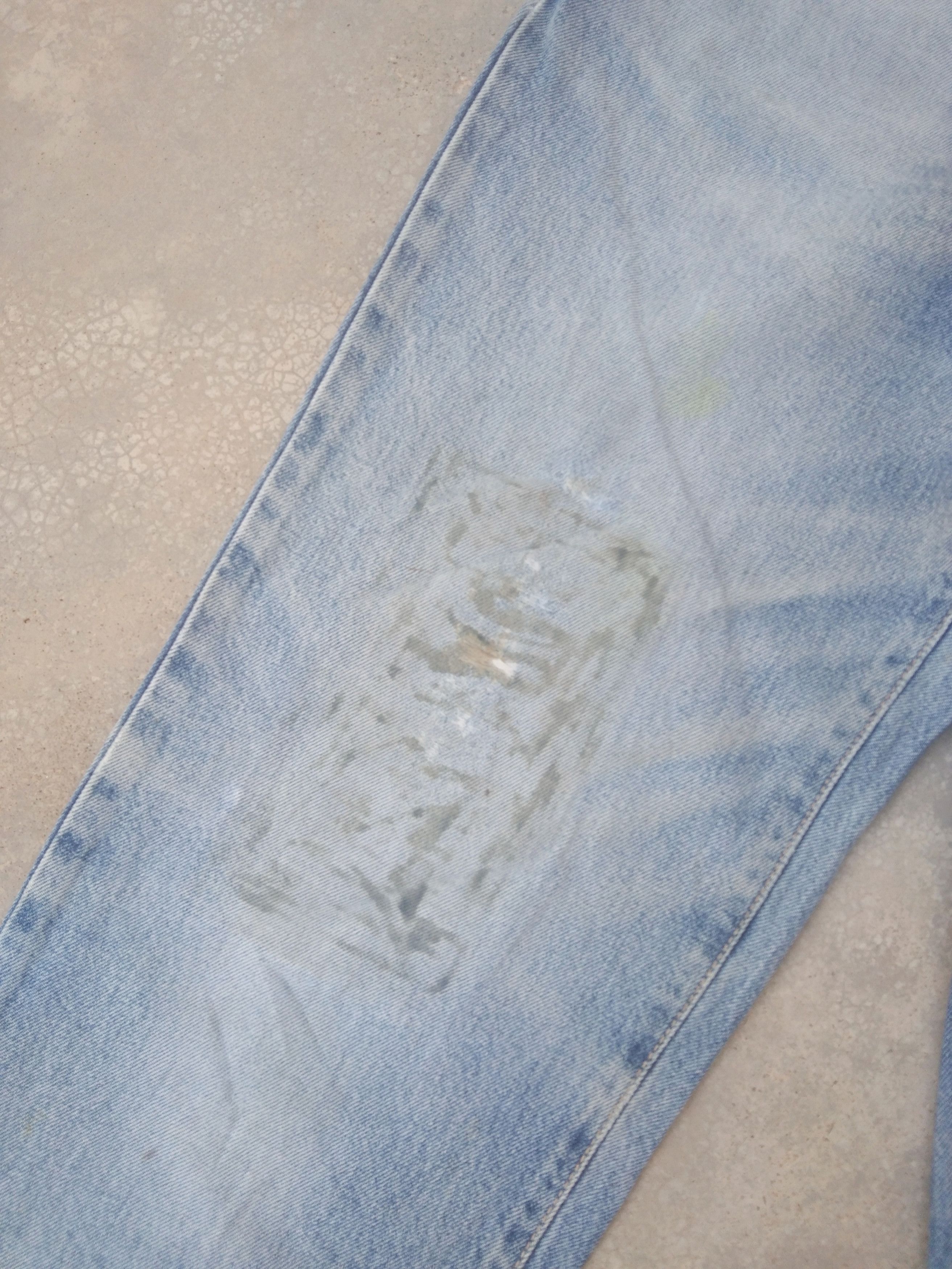 Japanese Brand Vintage Distressed Edwin Faded Blue Straight Leg Jeans 31x28 Size US 31 - 4 Thumbnail