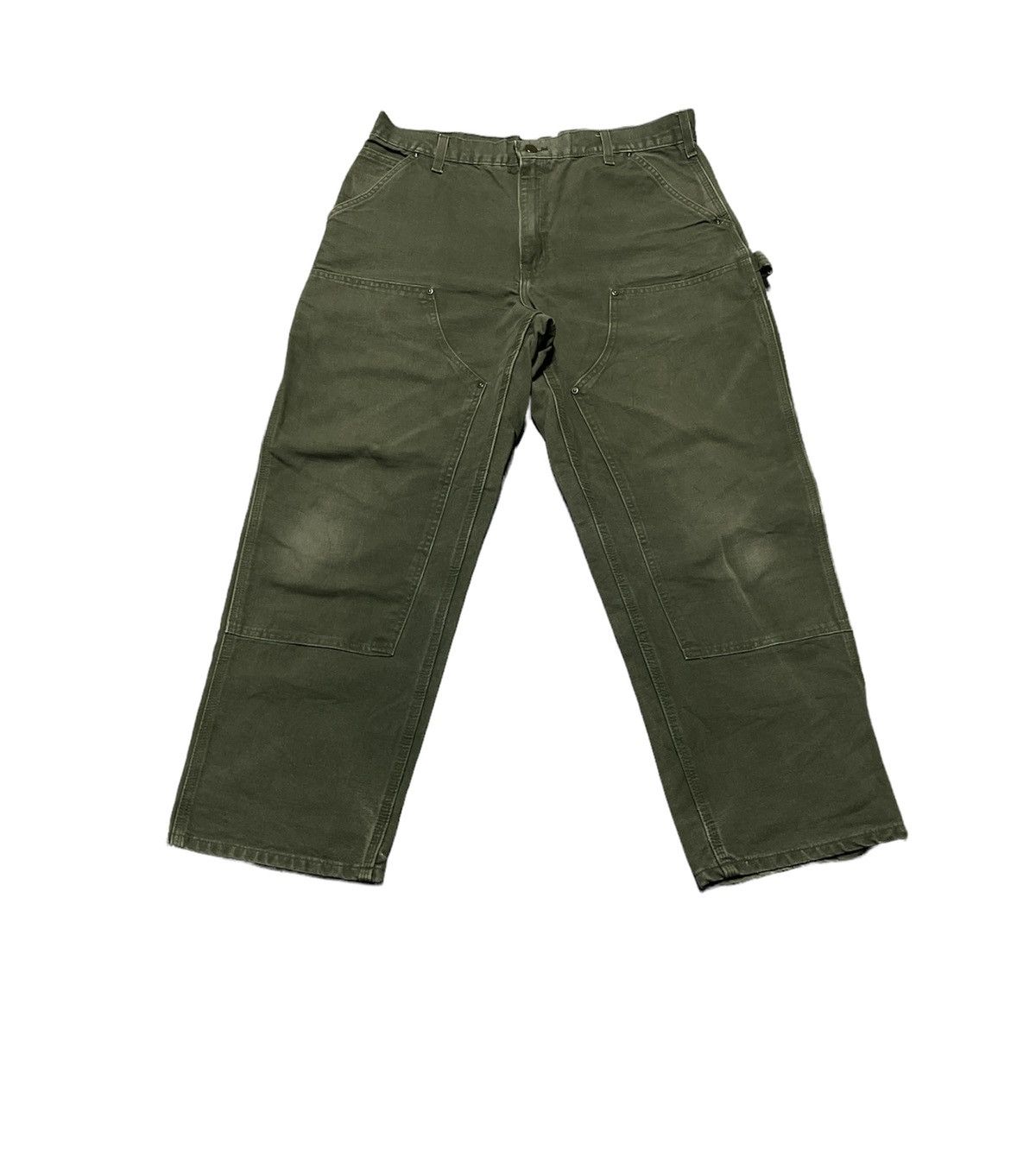 image of Carhartt Work Pant Double Knee in Green, Men's (Size 35)