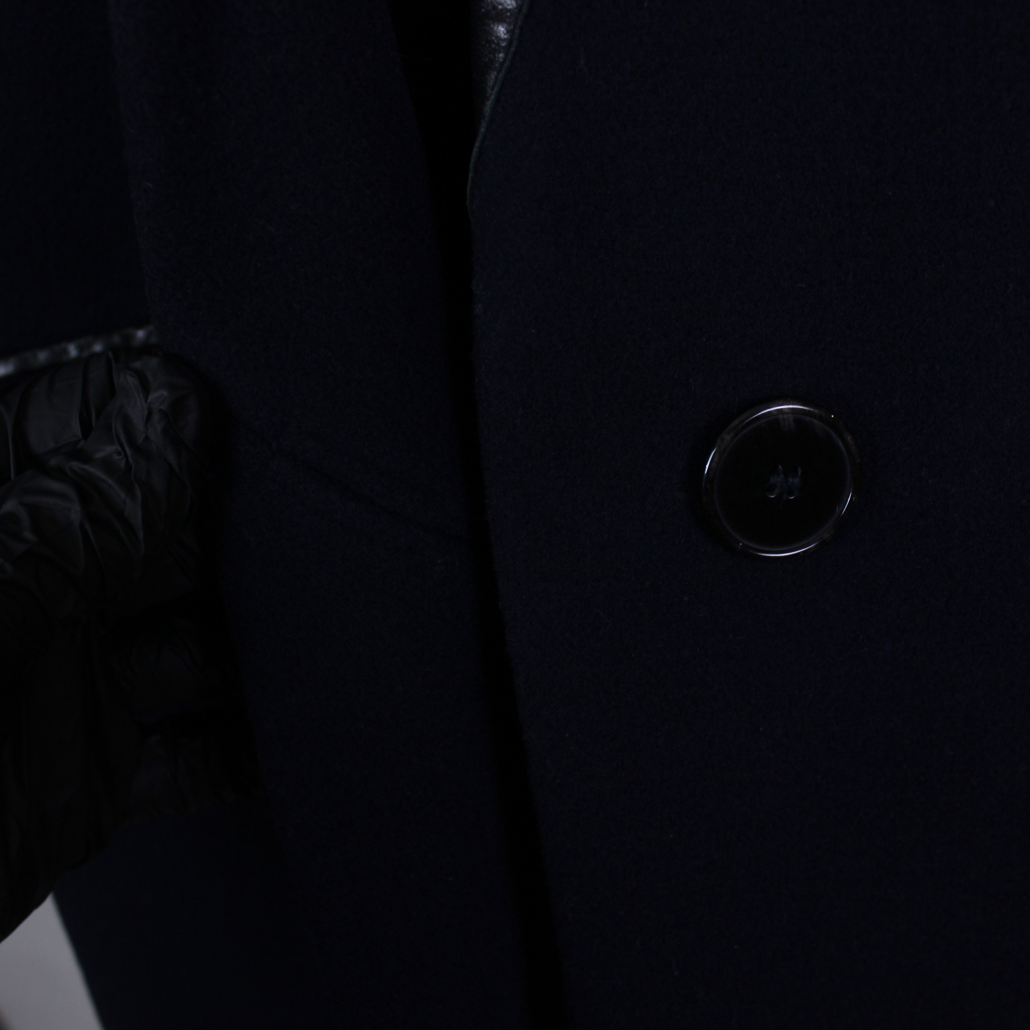 Sandro Sandro coat jacket navy blue leather S M 36 size Size S / US 4 / IT 40 - 8 Thumbnail