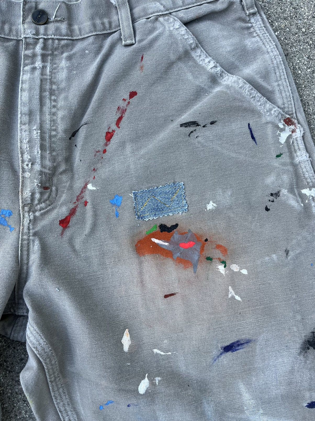 Carhartt Carhartt B11 Thrashed Distressed Work Dungaree Pants Painter Size US 36 / EU 52 - 3 Thumbnail