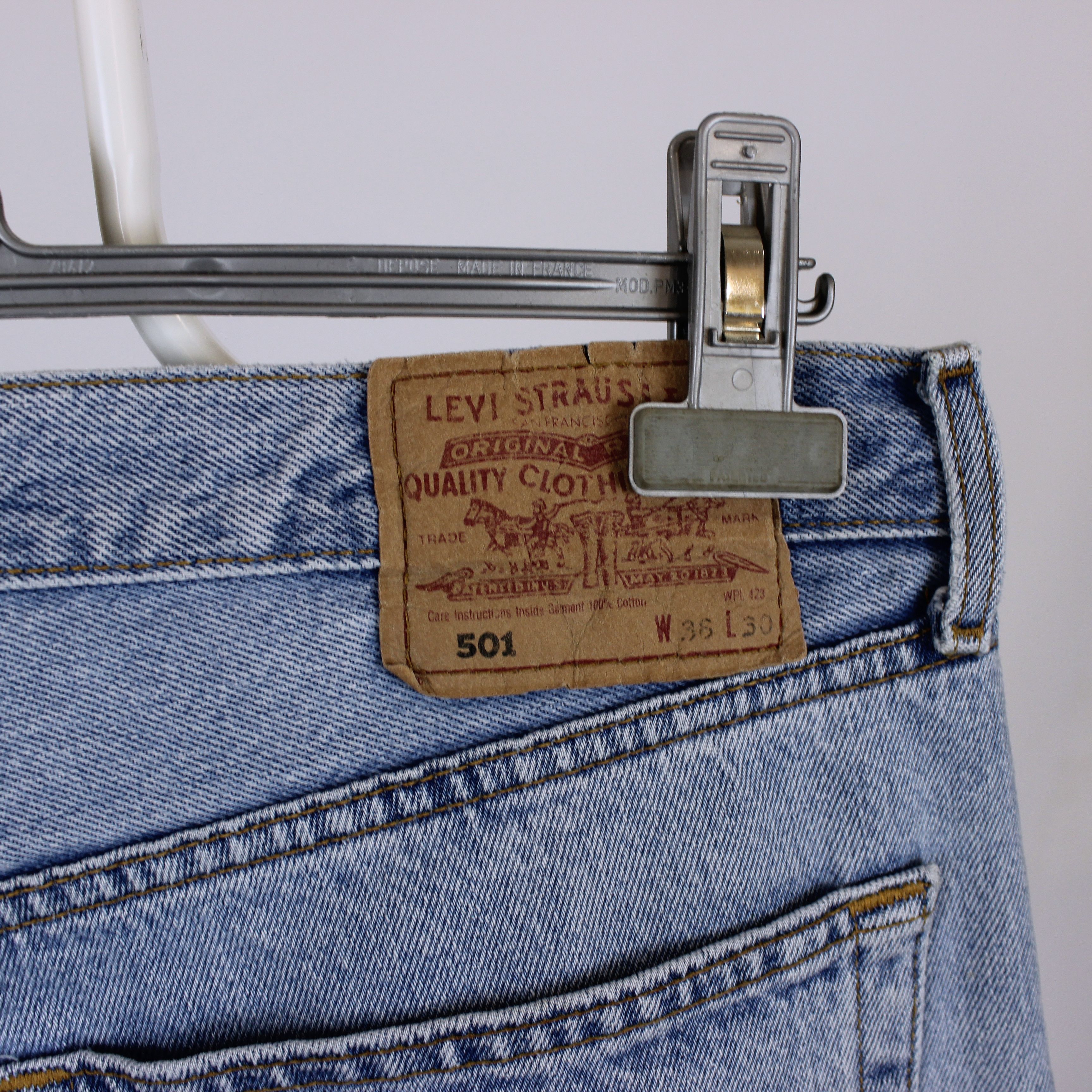 Levi's Vintage denim short rare 501 Size US 38 / EU 54 - 3 Thumbnail