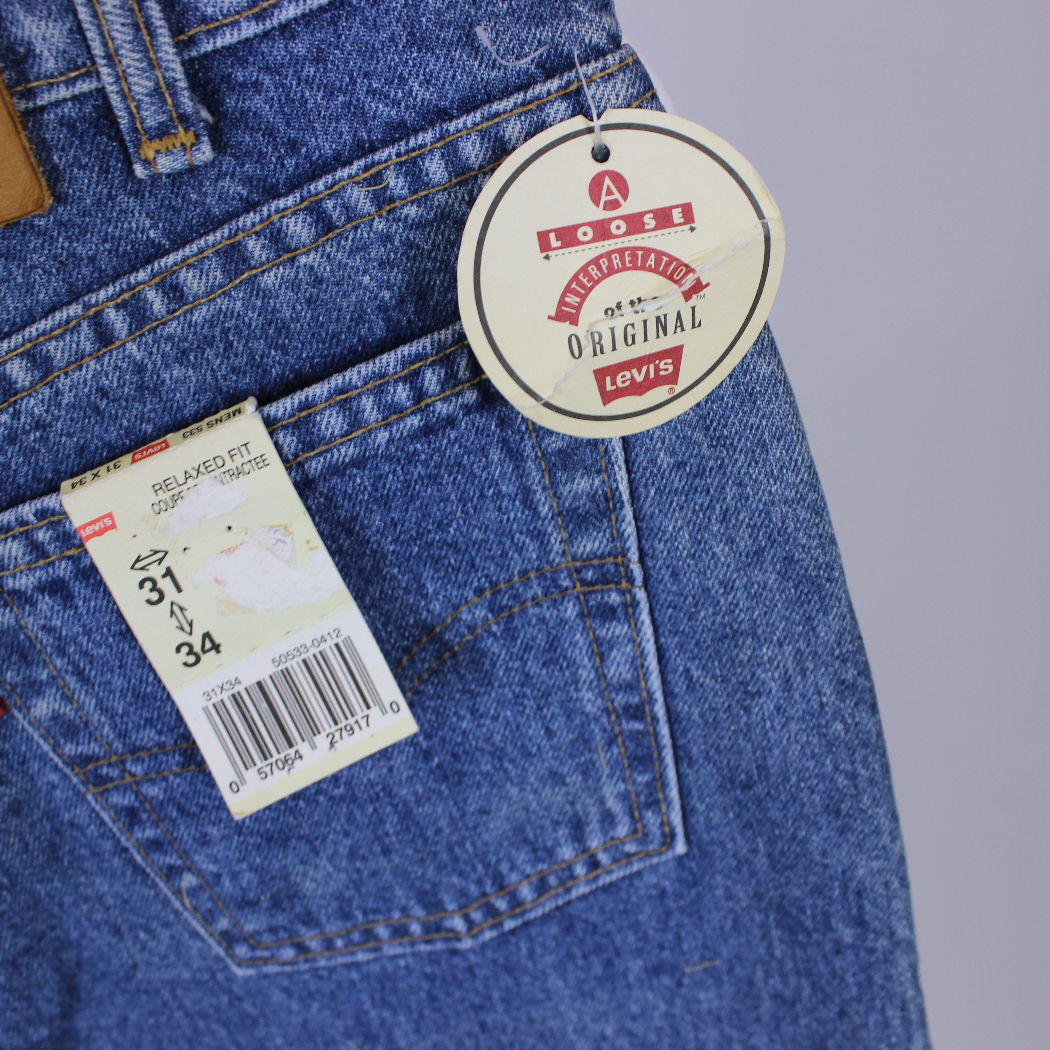 Levi's Vintage levis denim jeans 533 31 34 leather patch Size US 31 - 3 Thumbnail