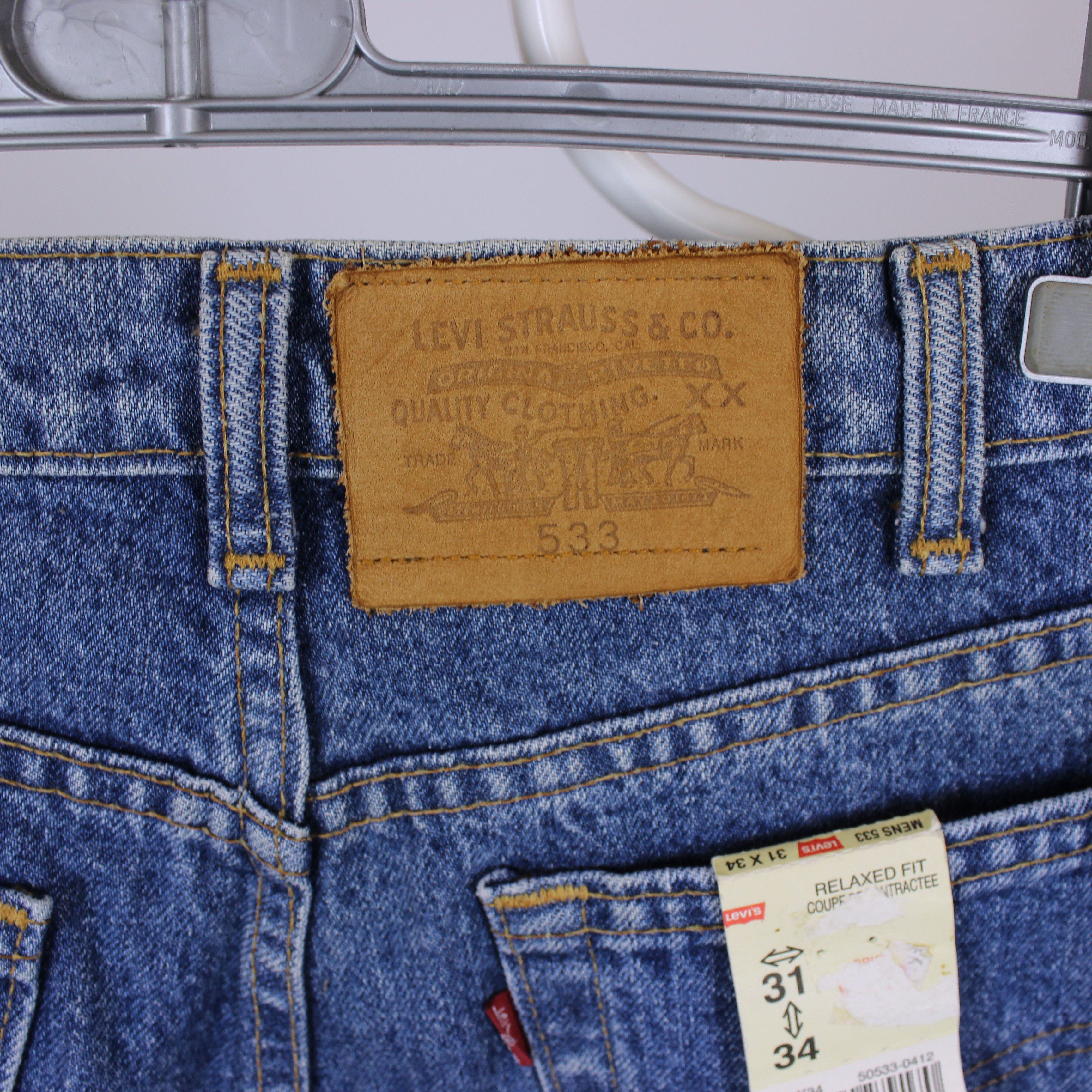 Levi's Vintage levis denim jeans 533 31 34 leather patch Size US 31 - 2 Thumbnail