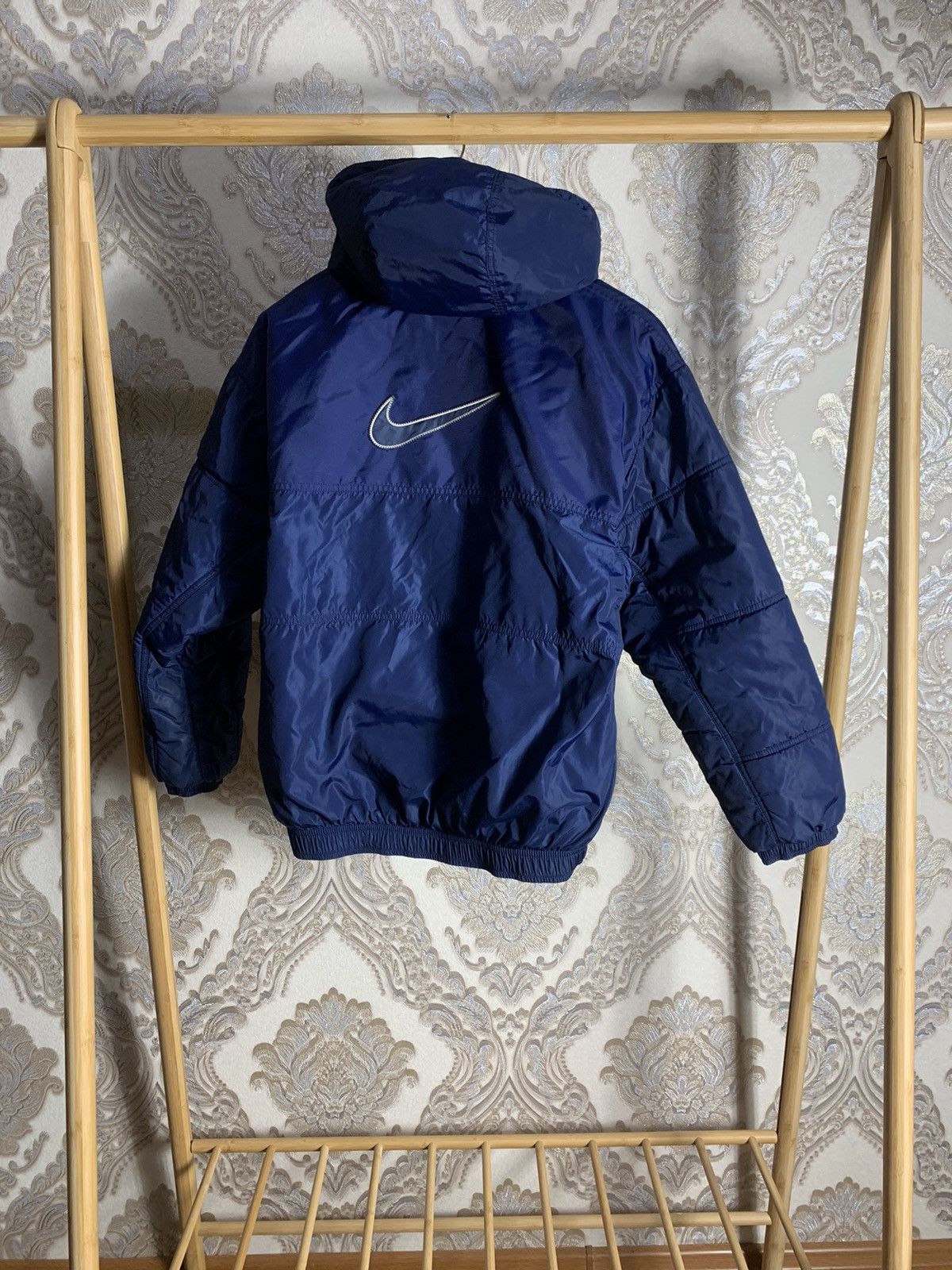 Vintage 90s Nike Y2K Big Embroidered Big Logo Jacket Rare