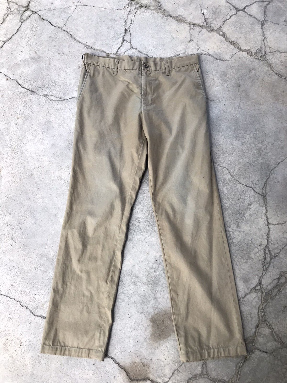 image of Archival Clothing x Comme Des Garcons Homme Plus Ad 2004 Cdgh Green Lining Archive Pant in Beige (S