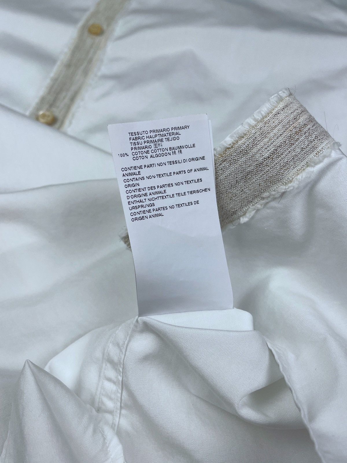 Dsquared2 Men's DSQUARED2 White Wood Strip LS Cotton Shirt Size 48 Size US M / EU 48-50 / 2 - 11 Thumbnail
